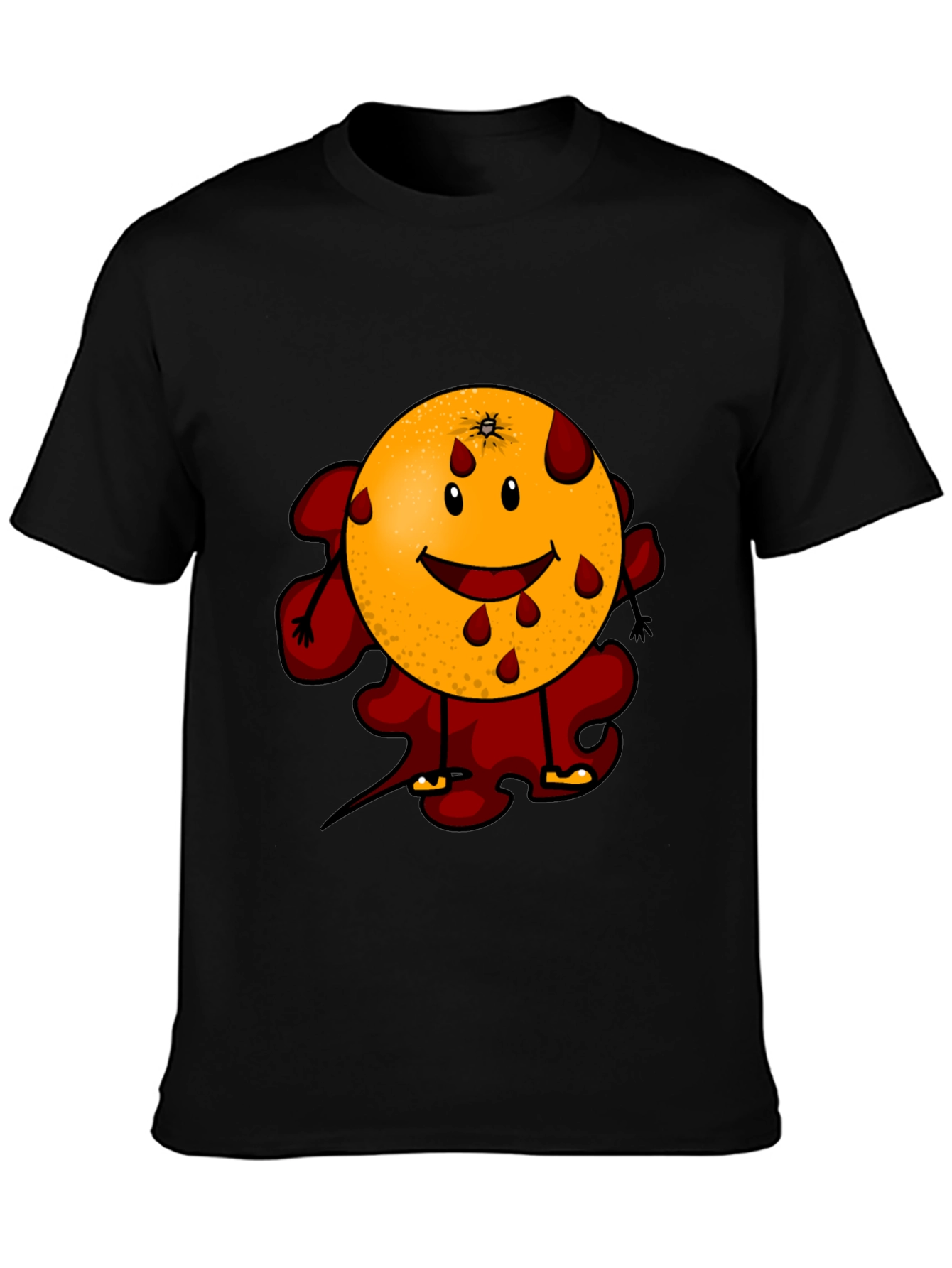 Bloody Orange Graphic Tee - Black
