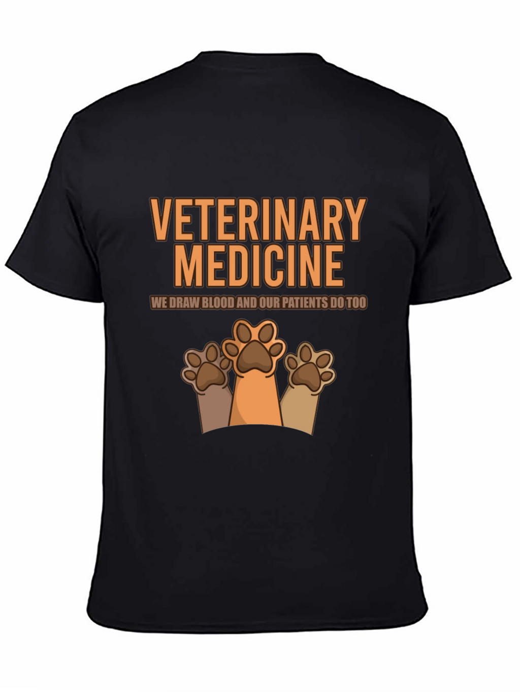 Veterinary Medicine Paw Print Graphic T-Shirt