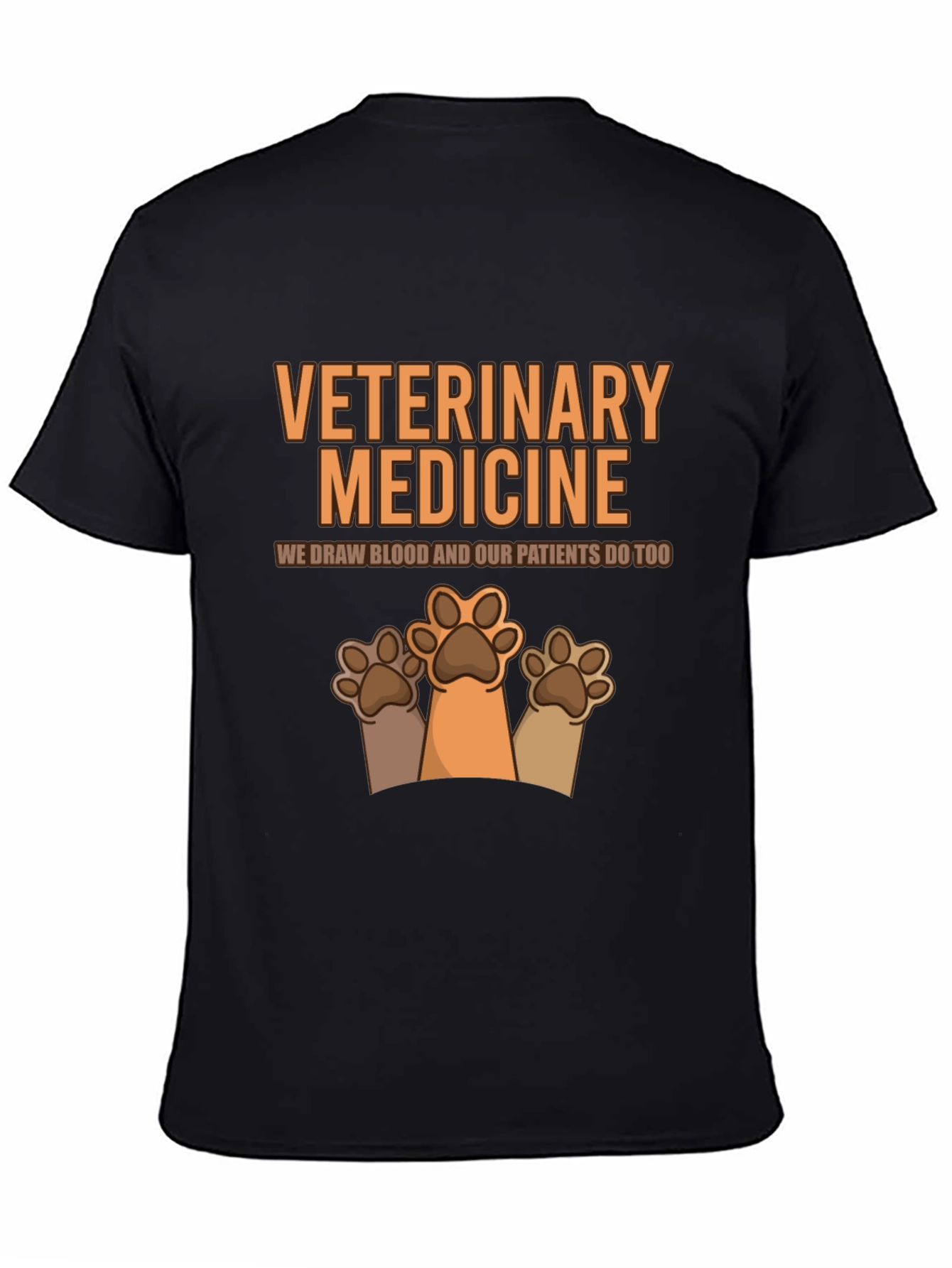 Veterinary Medicine Paw Print Graphic T-Shirt