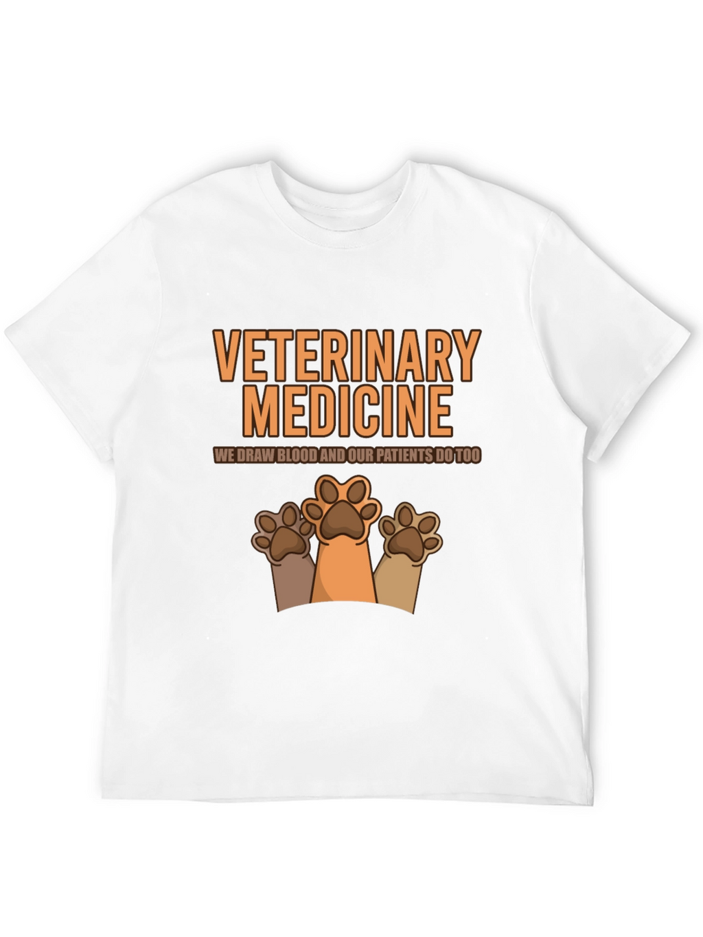 Veterinary Medicine Paw Print Graphic T-Shirt