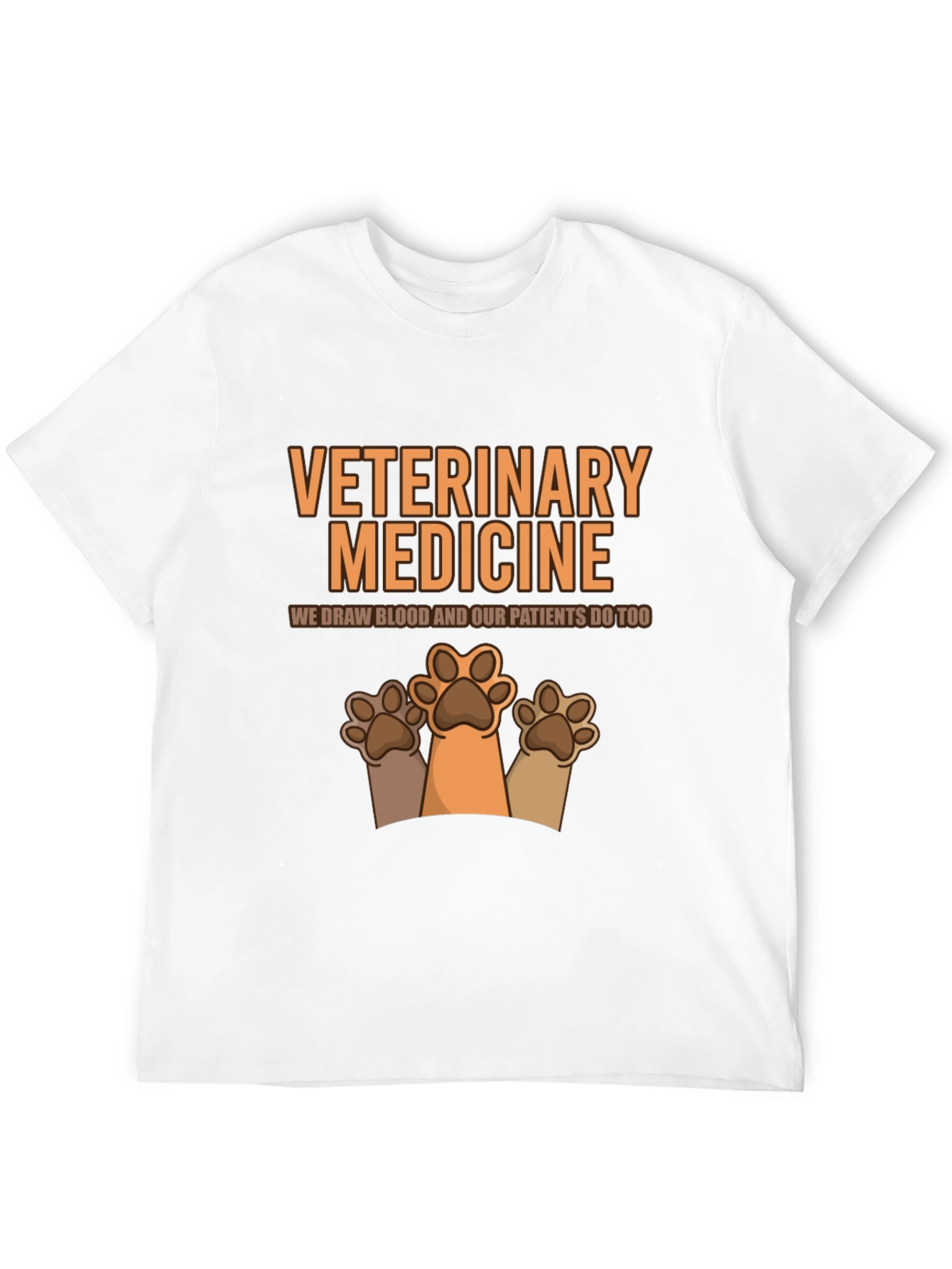 Veterinary Medicine Paw Print Graphic T-Shirt