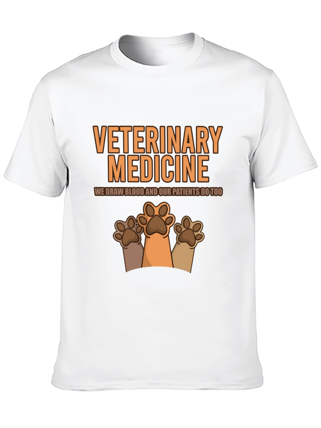 Veterinary Medicine Paw Print Graphic T-Shirt
