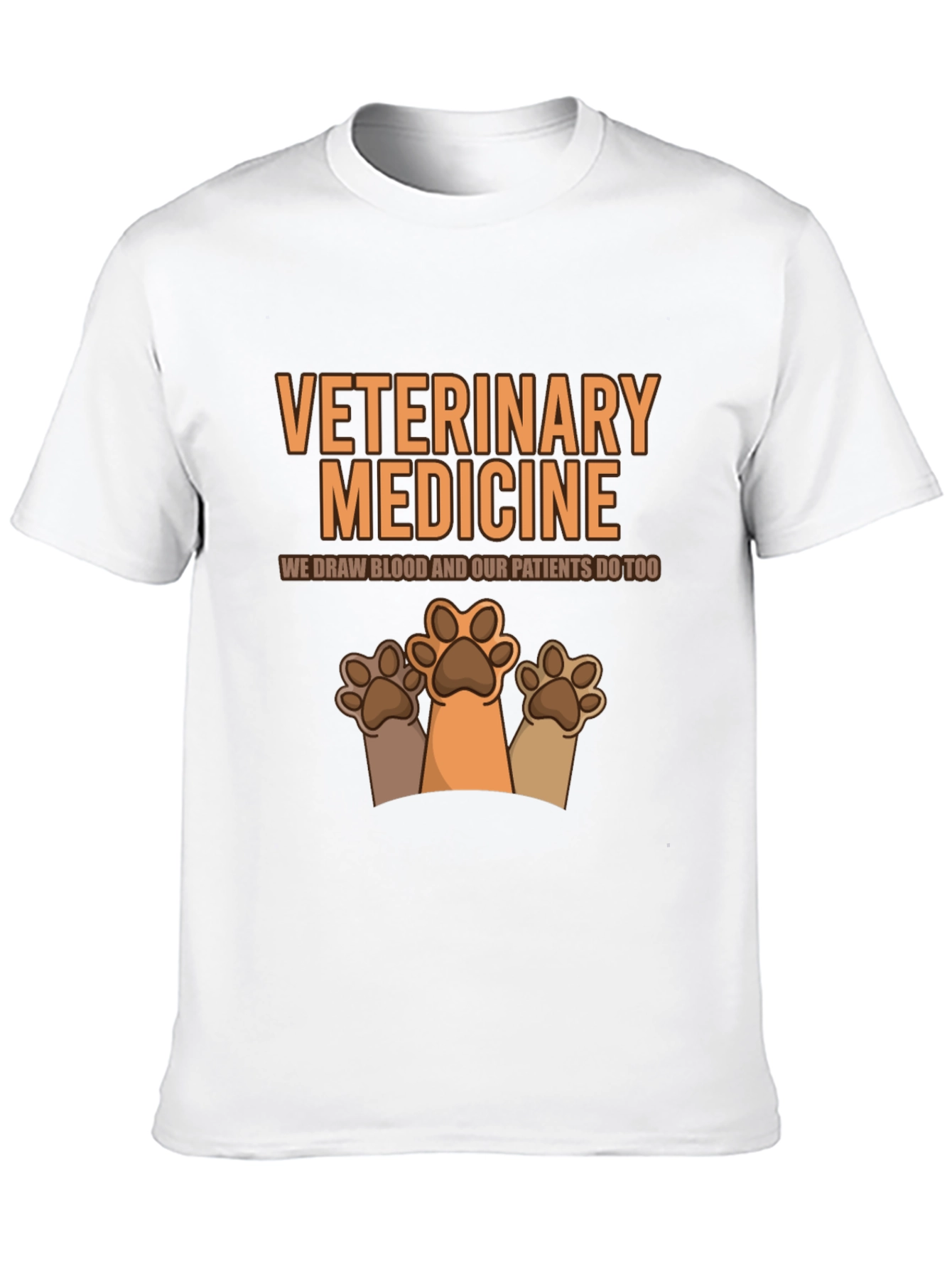 Veterinary Medicine Paw Print Graphic T-Shirt