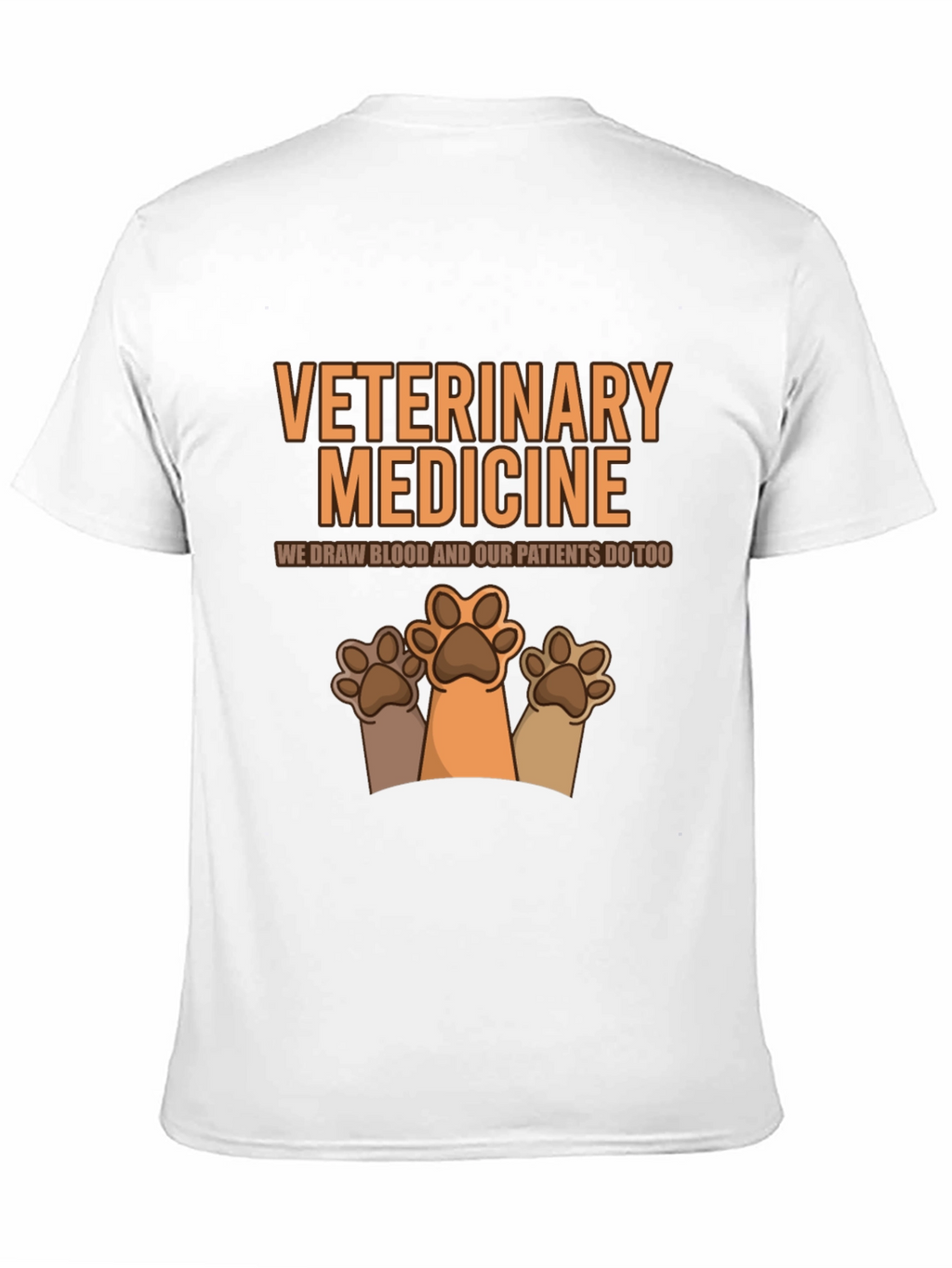 Veterinary Medicine Paw Print Graphic T-Shirt