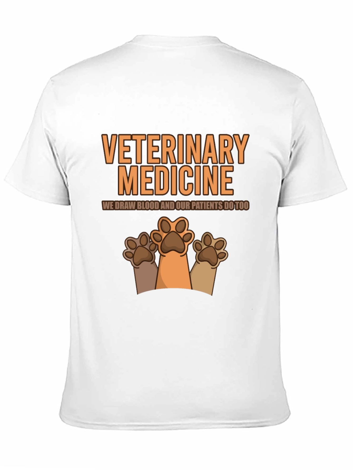 Veterinary Medicine Paw Print Graphic T-Shirt