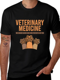 Veterinary Medicine Paw Print Graphic T-Shirt