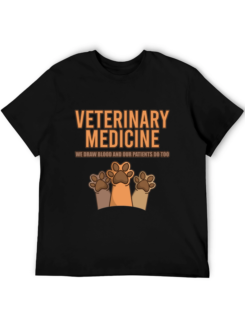 Veterinary Medicine Paw Print Graphic T-Shirt