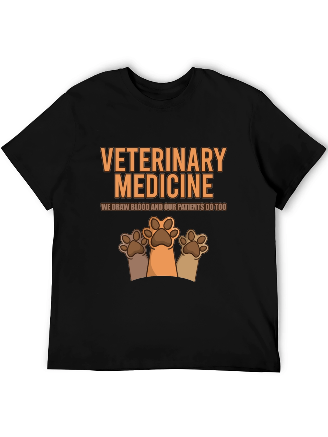 Veterinary Medicine Paw Print Graphic T-Shirt