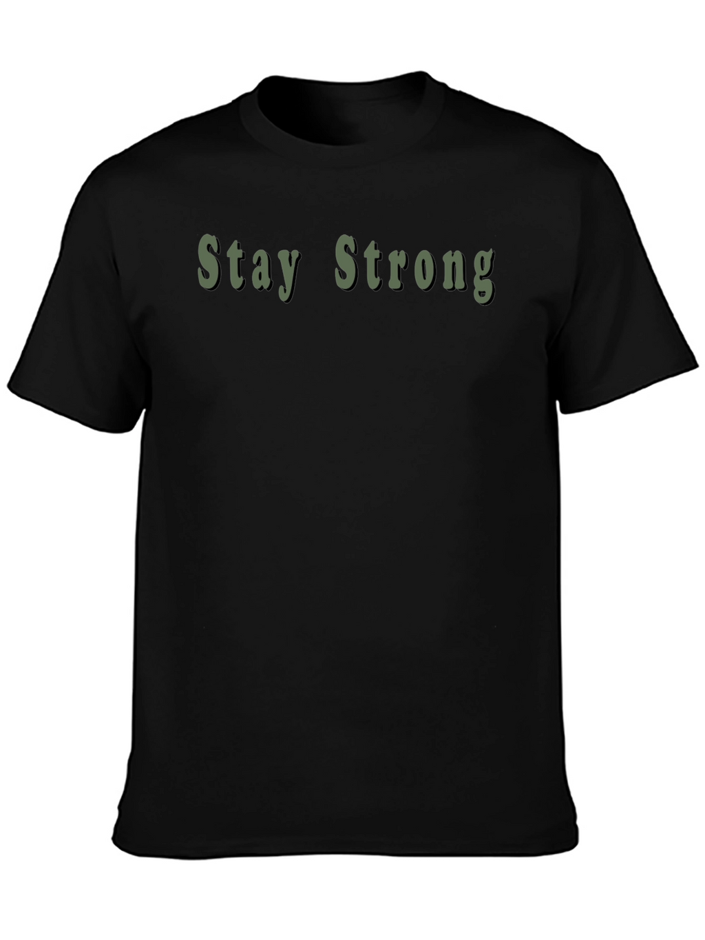 Stay Strong Graphic Black T-Shirt