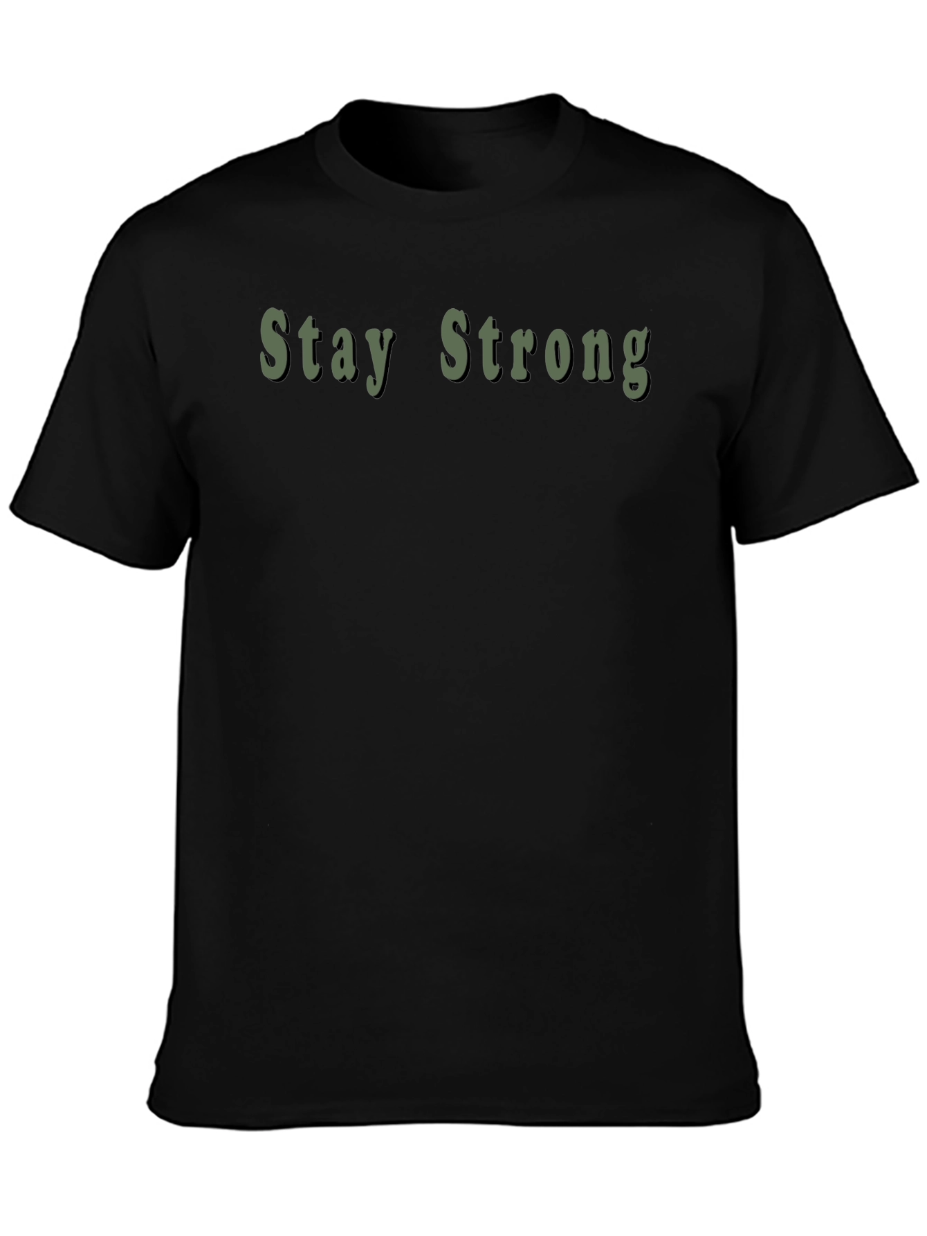 Stay Strong Graphic Black T-Shirt
