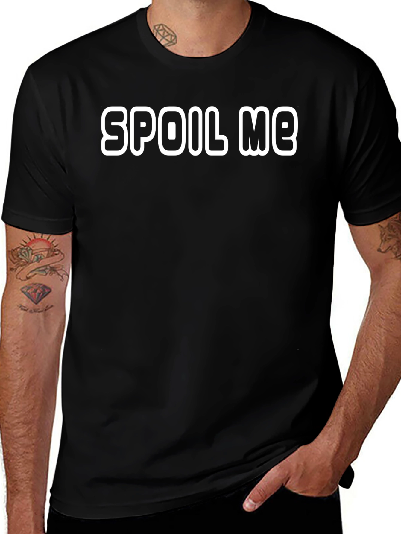 Spoil Me Black T-Shirt - Bold Statement Tee
