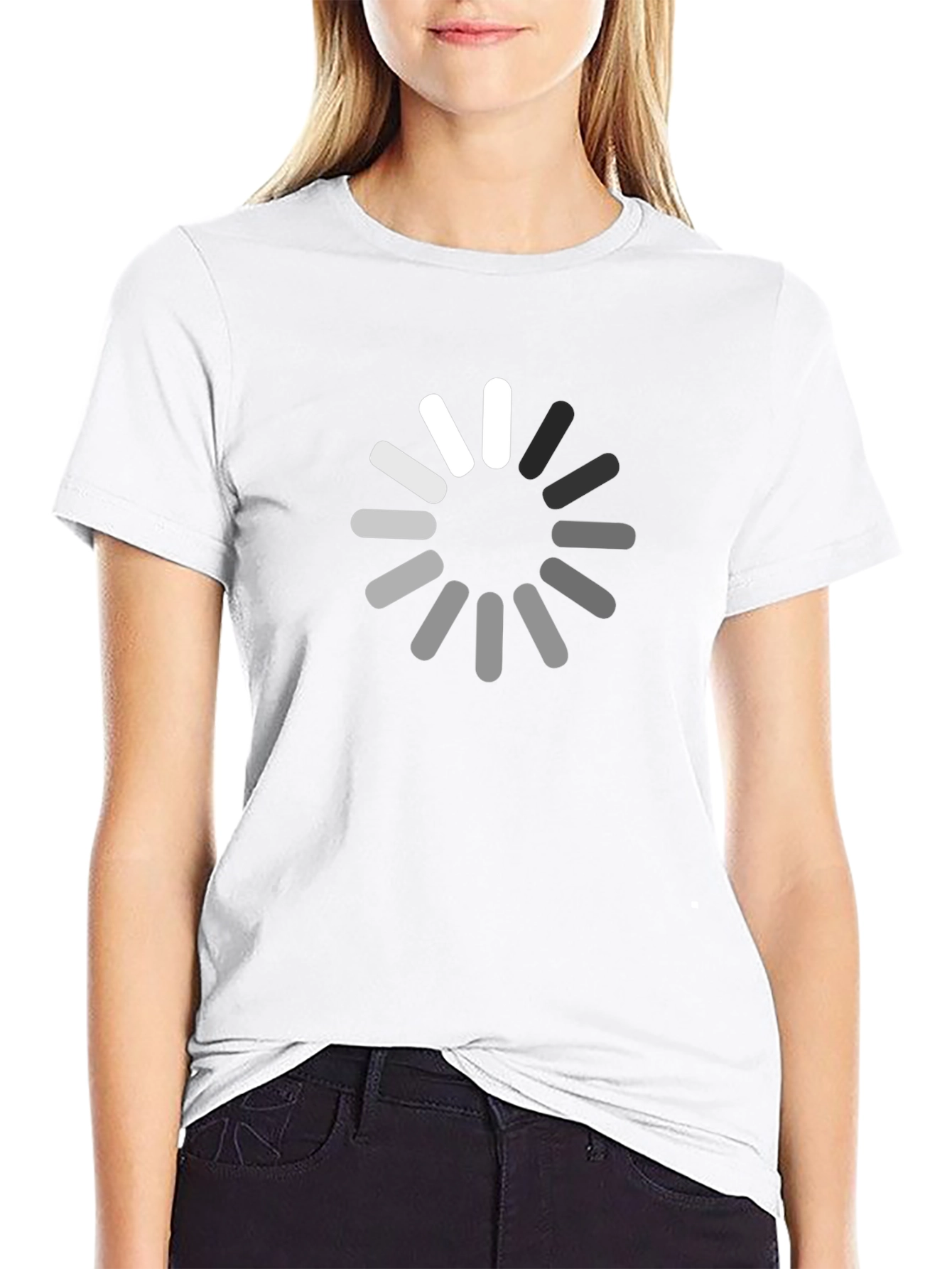Loading Circle Graphic Tee - Soft Cotton Casual Shirt