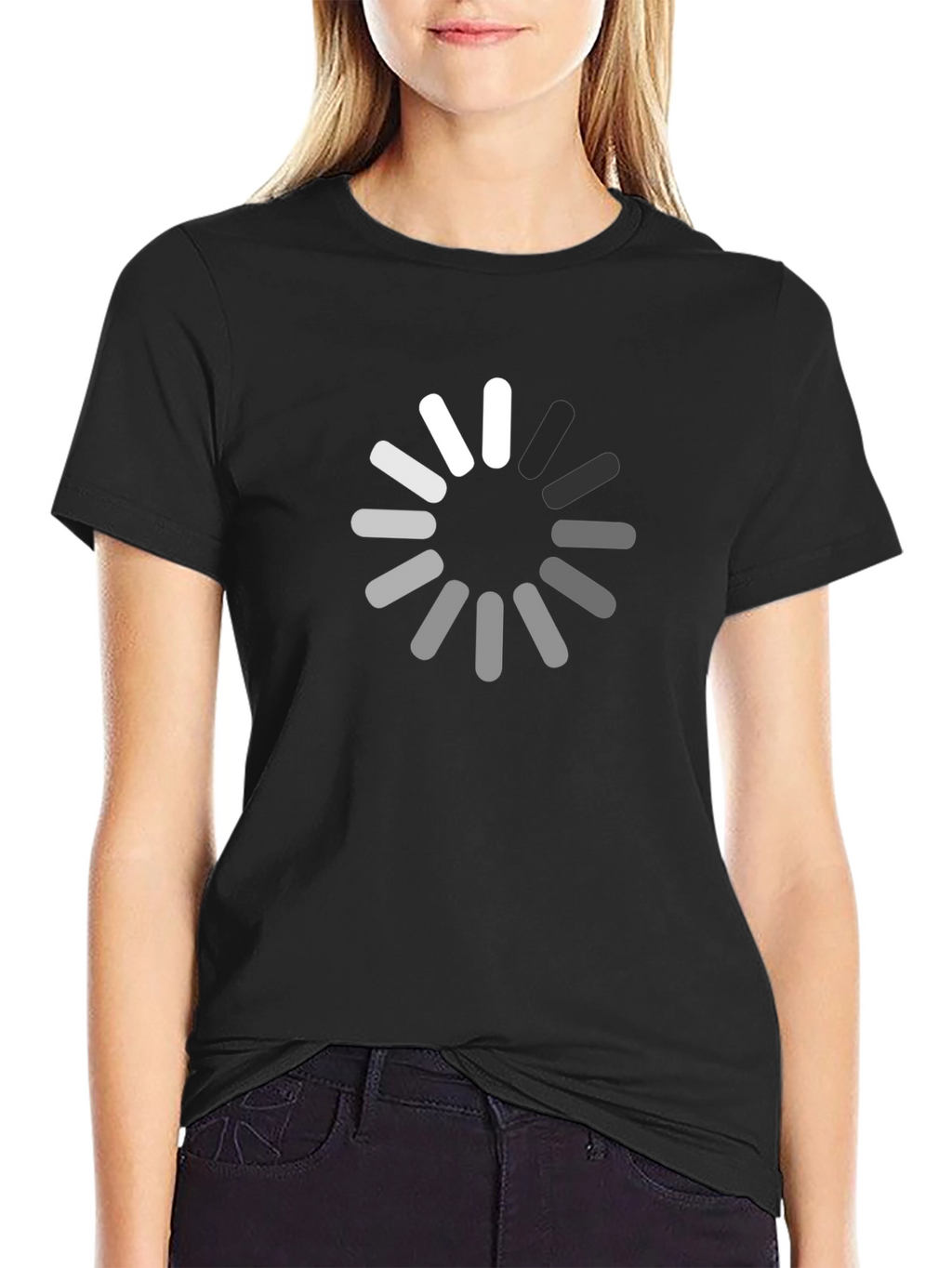 Loading Circle Graphic Tee - Soft Cotton Casual Shirt