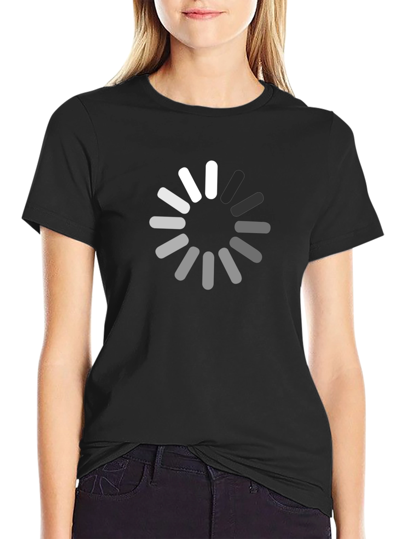 Loading Circle Graphic Tee - Soft Cotton Casual Shirt