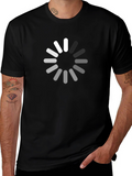 Loading Circle Graphic Tee - Soft Cotton Casual Shirt