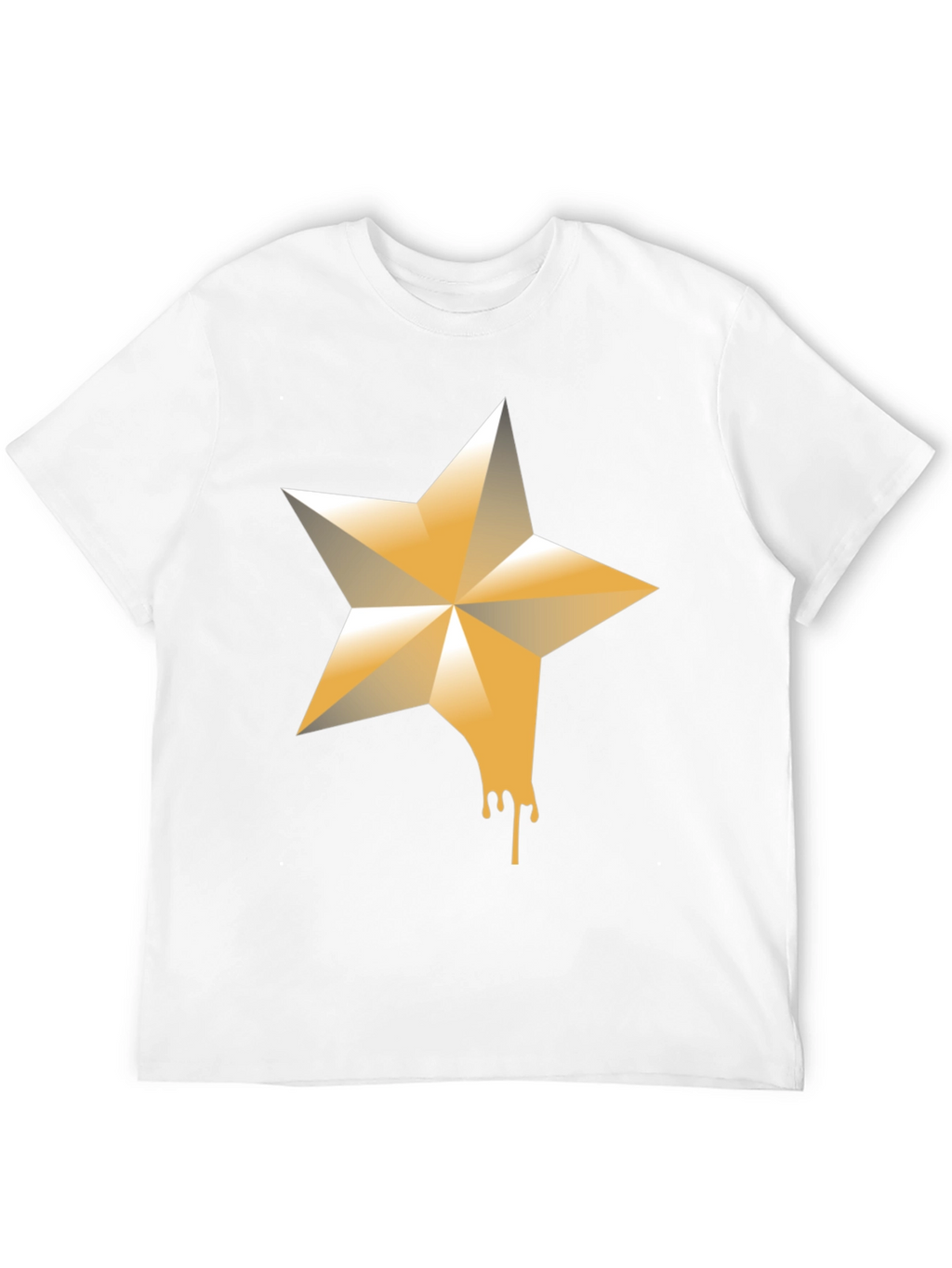 Dripping Star Graphic Black Tee - Modern Style
