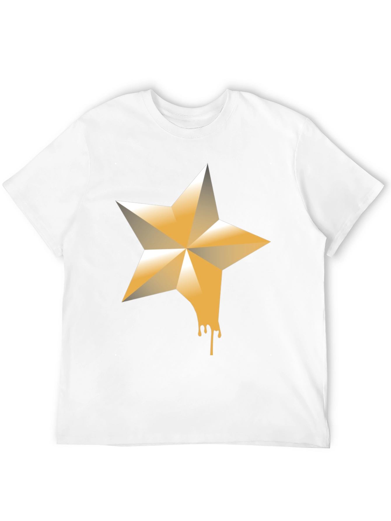 Dripping Star Graphic Black Tee - Modern Style