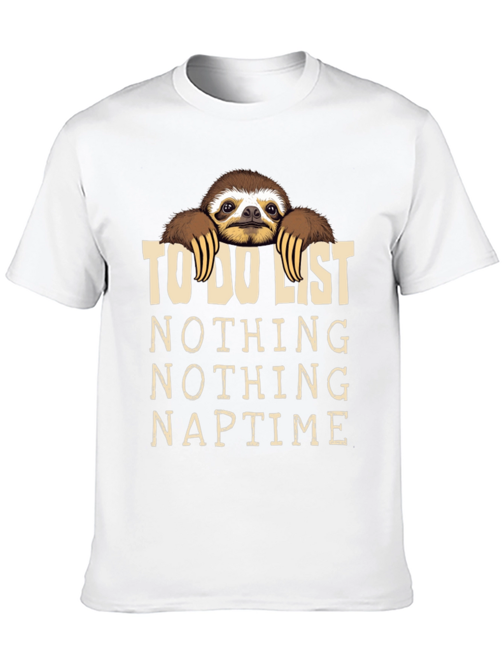 Funny Sloth To-Do List Graphic T-Shirt