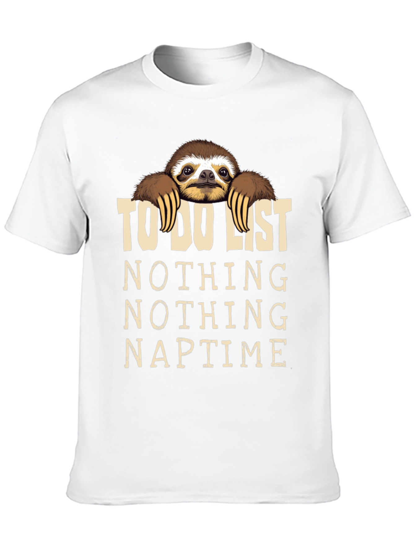 Funny Sloth To-Do List Graphic T-Shirt