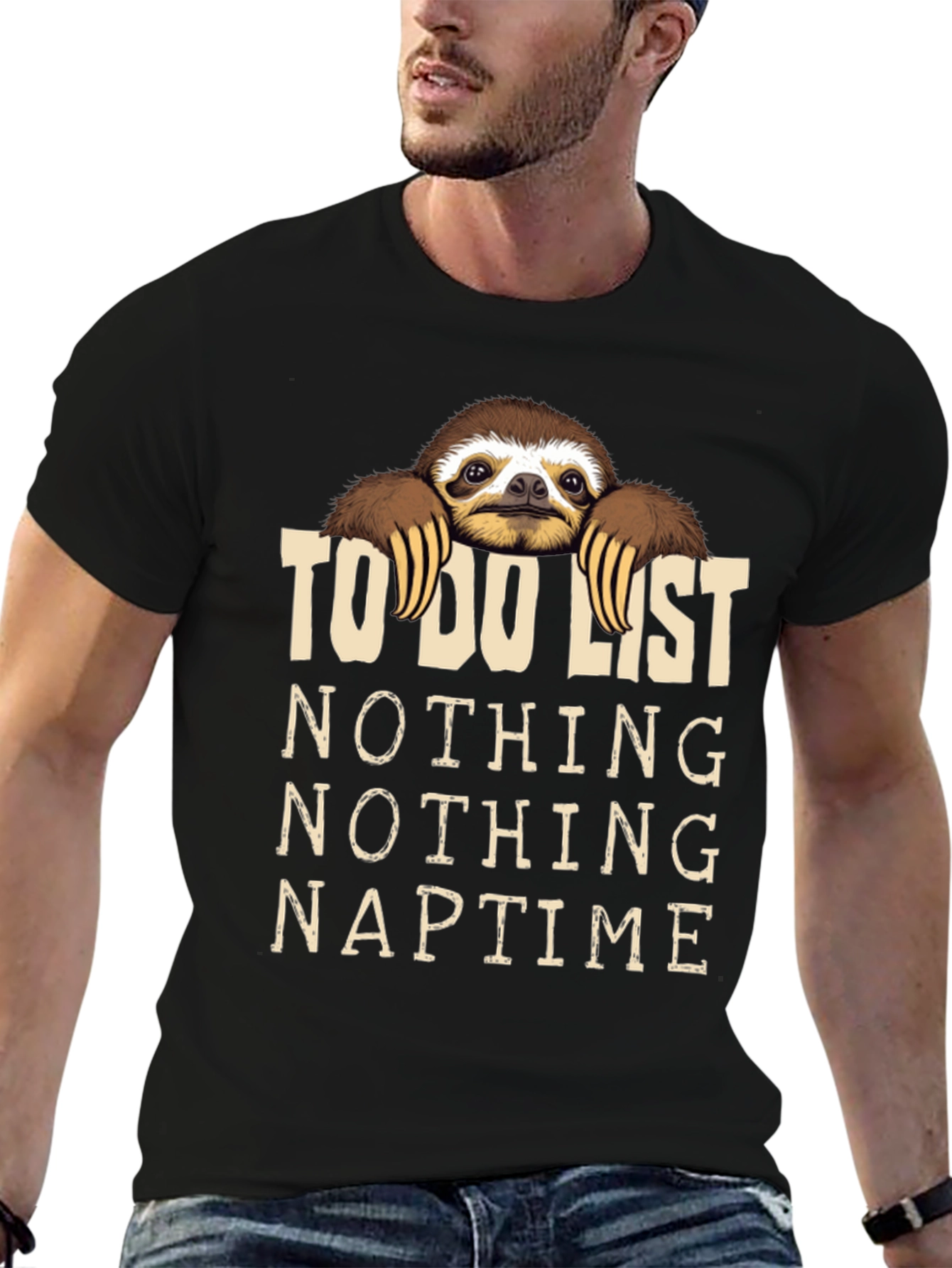 Funny Sloth To-Do List Graphic T-Shirt