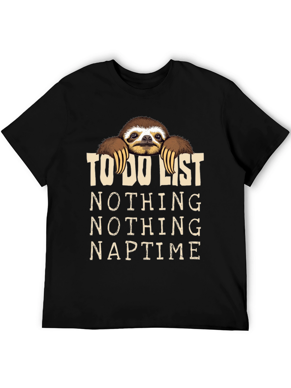 Funny Sloth To-Do List Graphic T-Shirt
