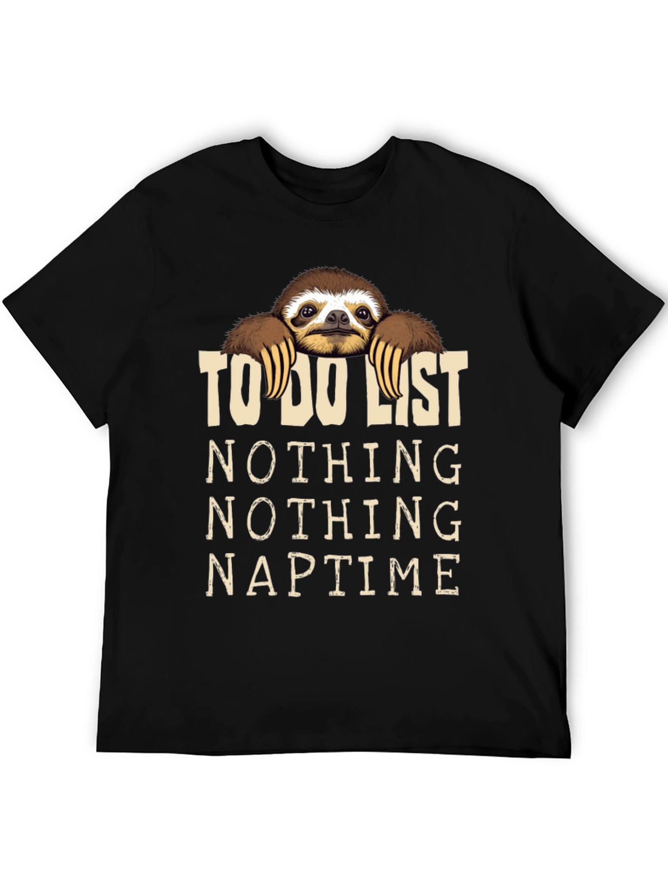 Funny Sloth To-Do List Graphic T-Shirt