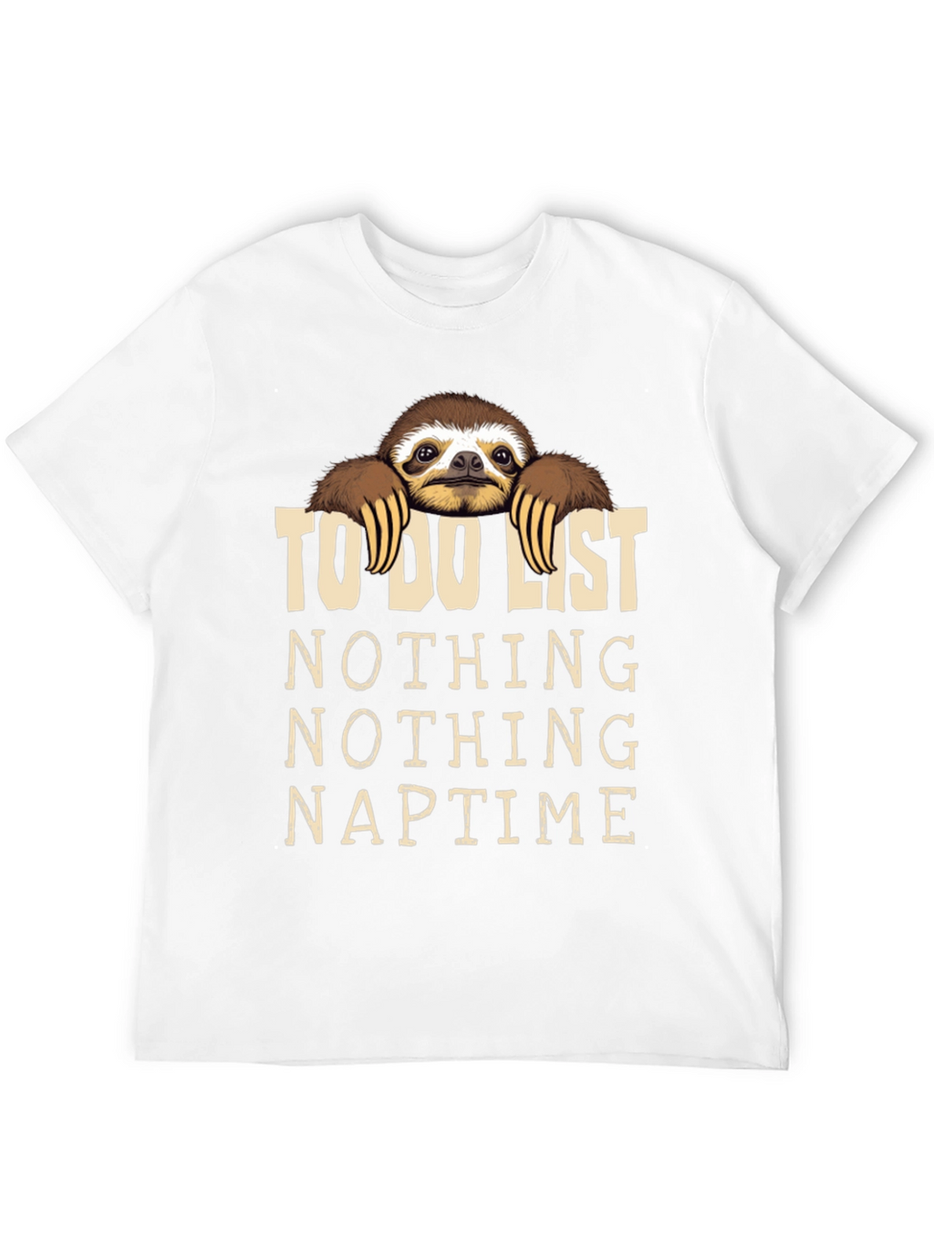 Funny Sloth To-Do List Graphic T-Shirt