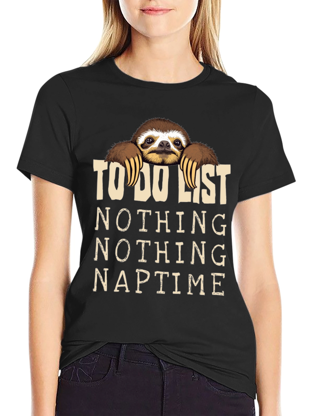 Funny Sloth To-Do List Graphic T-Shirt
