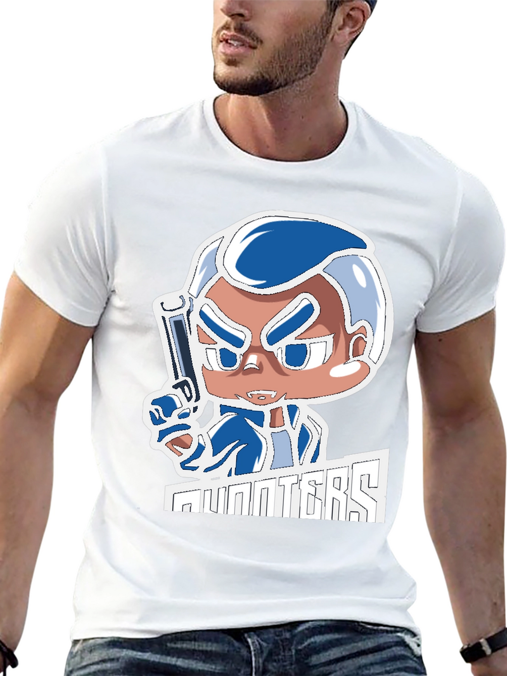 Hunters T-Shirt: Cartoon Gunman Design