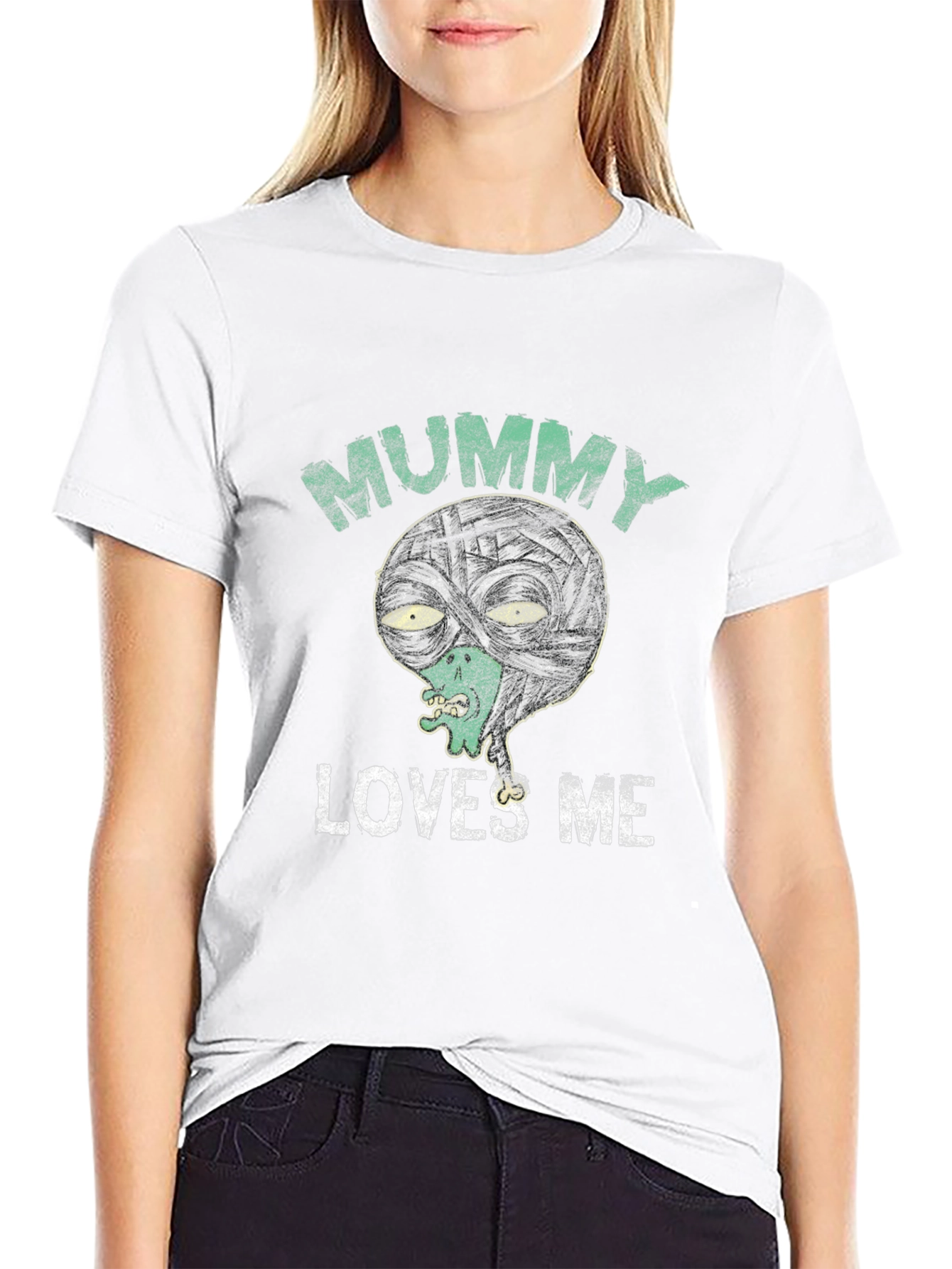 Mummy Loves Me Graphic Tee - Halloween Shirt