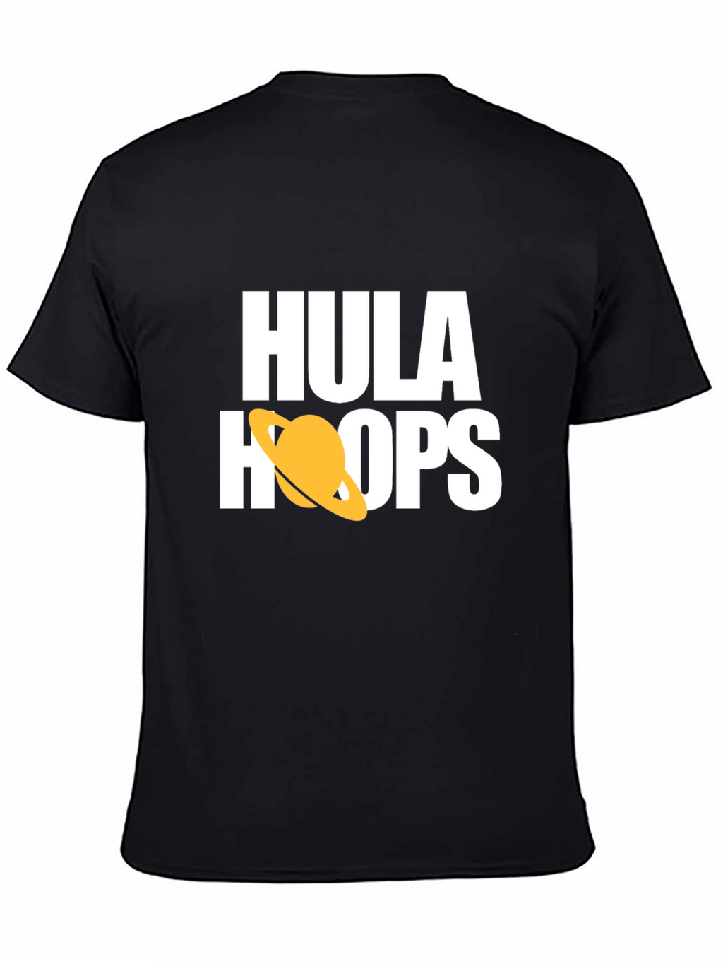 Hula Hoops Graphic Tee - Stylish Black Cotton T-Shirt