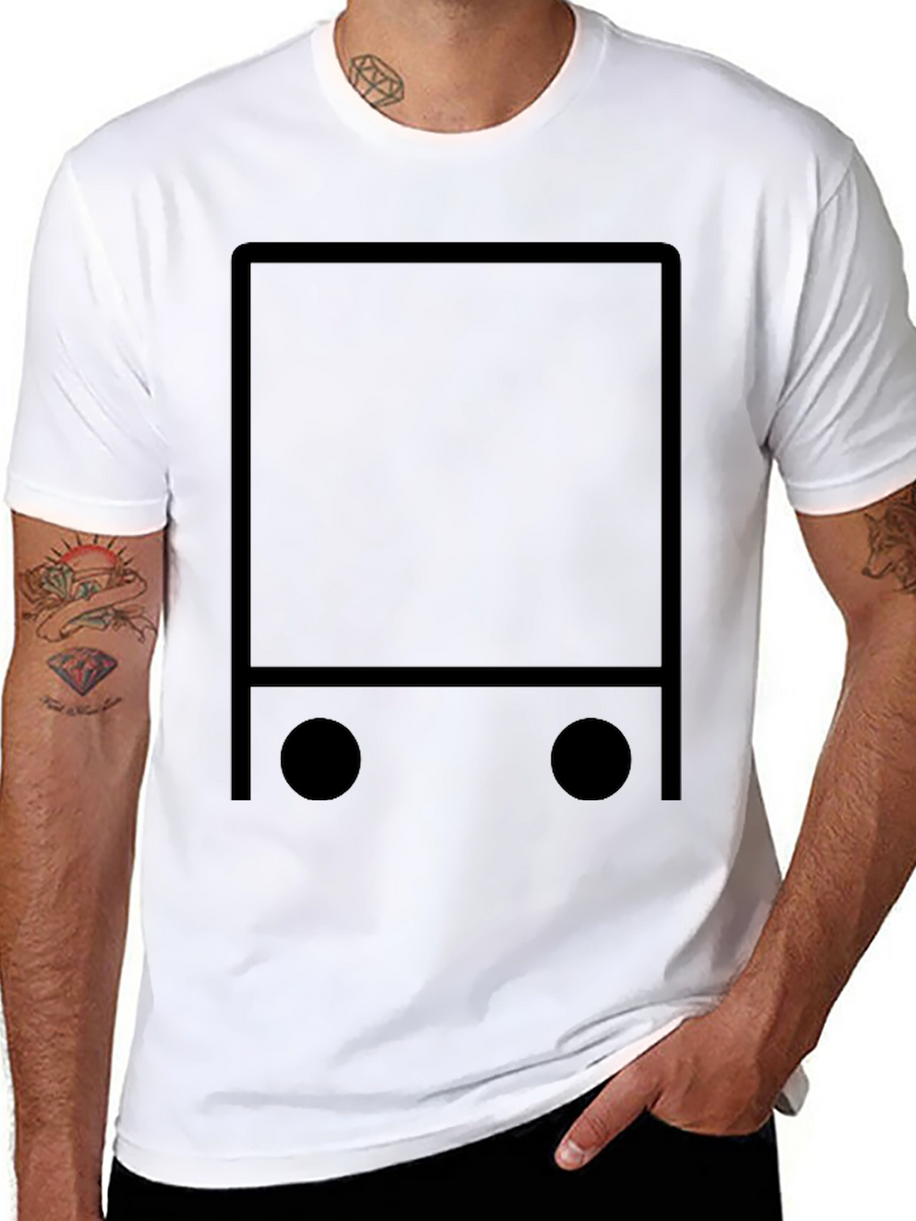 Modern Minimalist Graphic Tee - Black