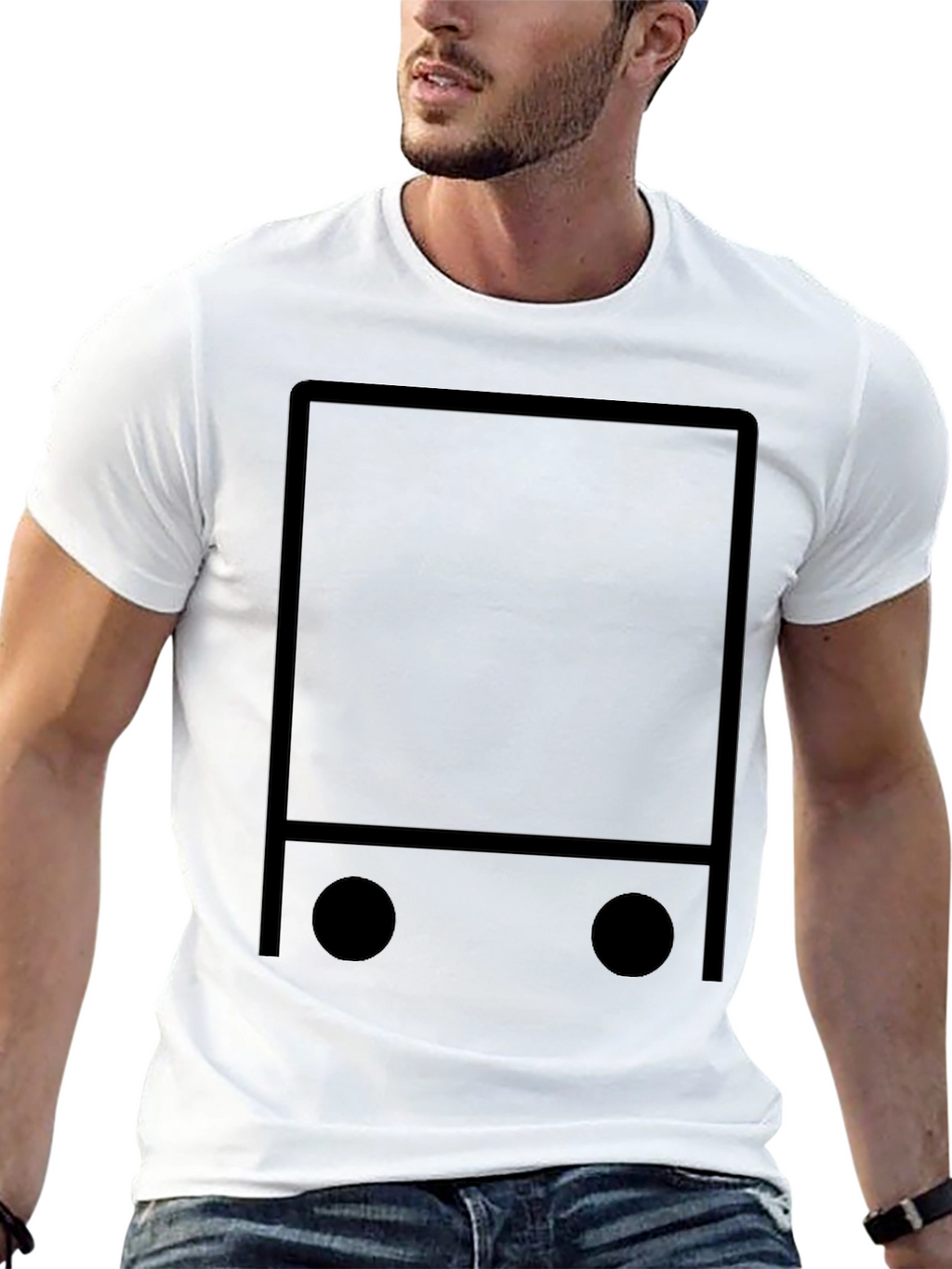 Modern Minimalist Graphic Tee - Black
