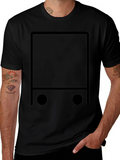 Modern Minimalist Graphic Tee - Black