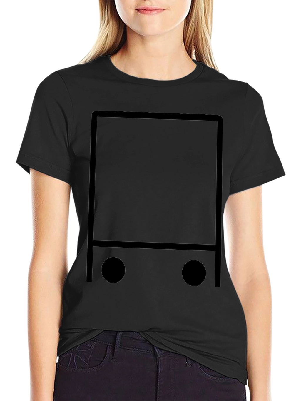 Modern Minimalist Graphic Tee - Black