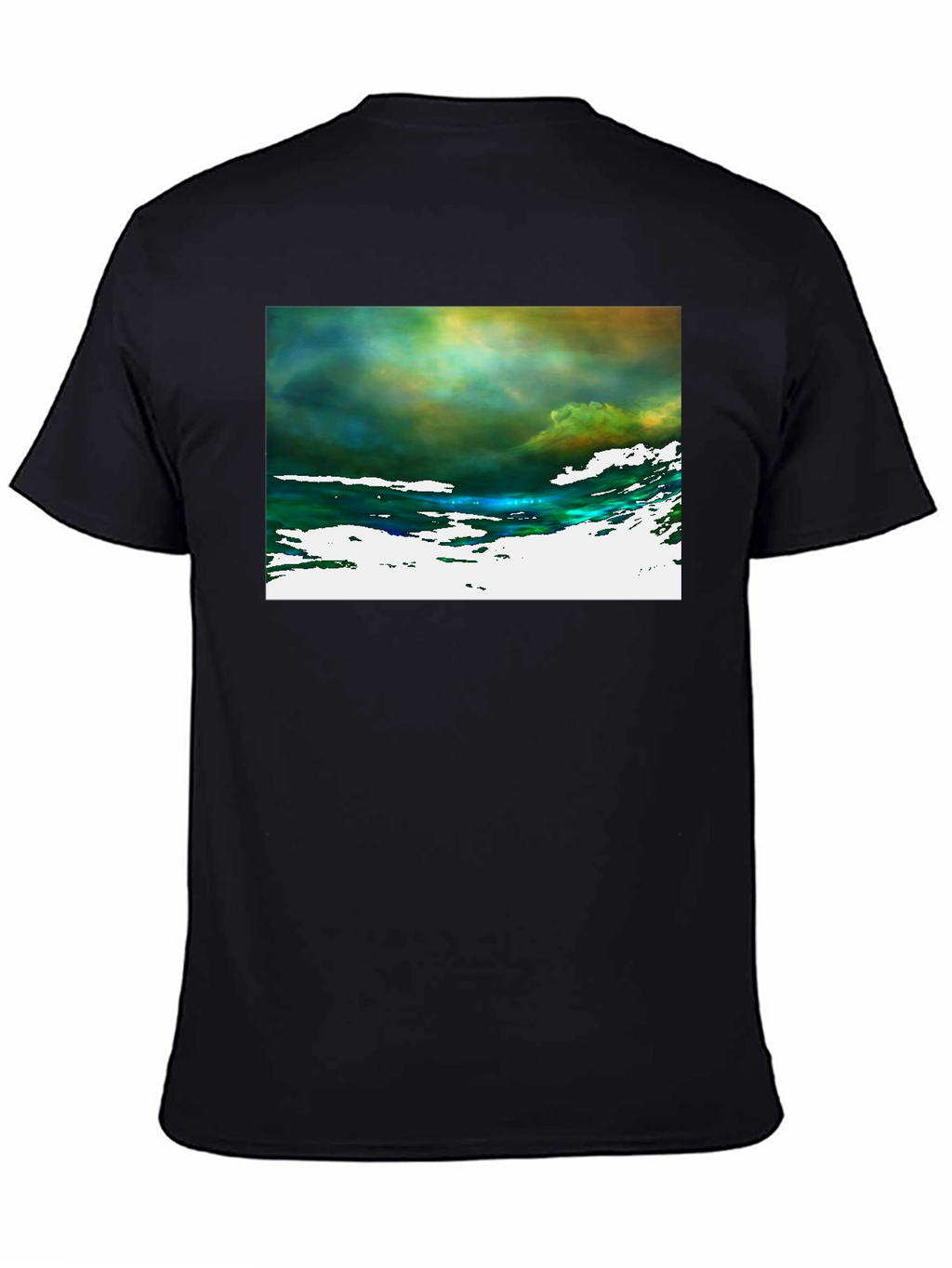 Abstract Art Graphic Tee - Black Cotton T-Shirt