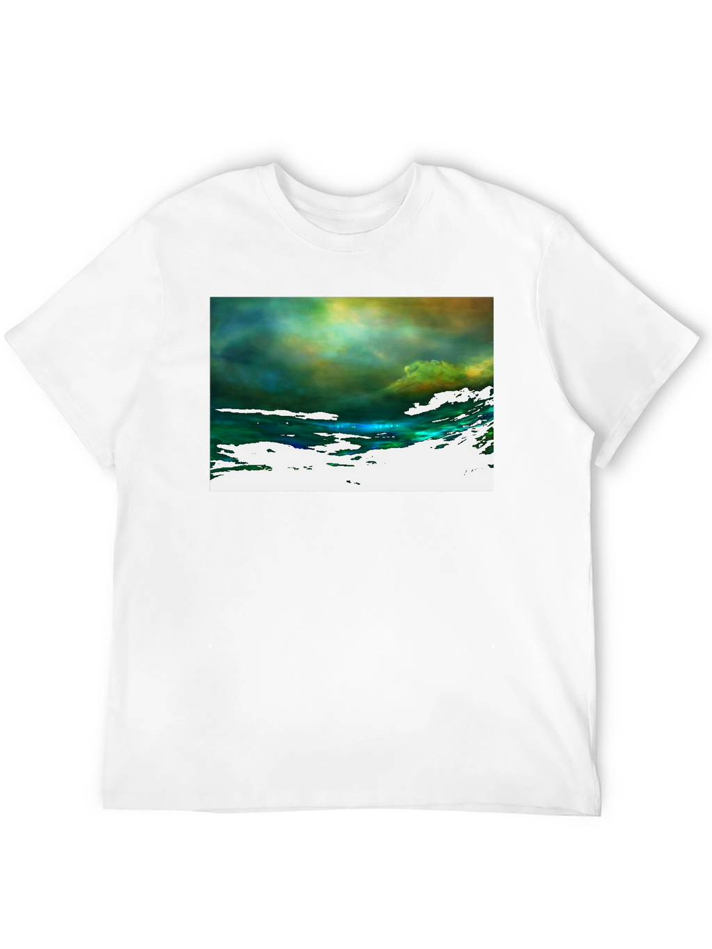 Abstract Art Graphic Tee - Black Cotton T-Shirt