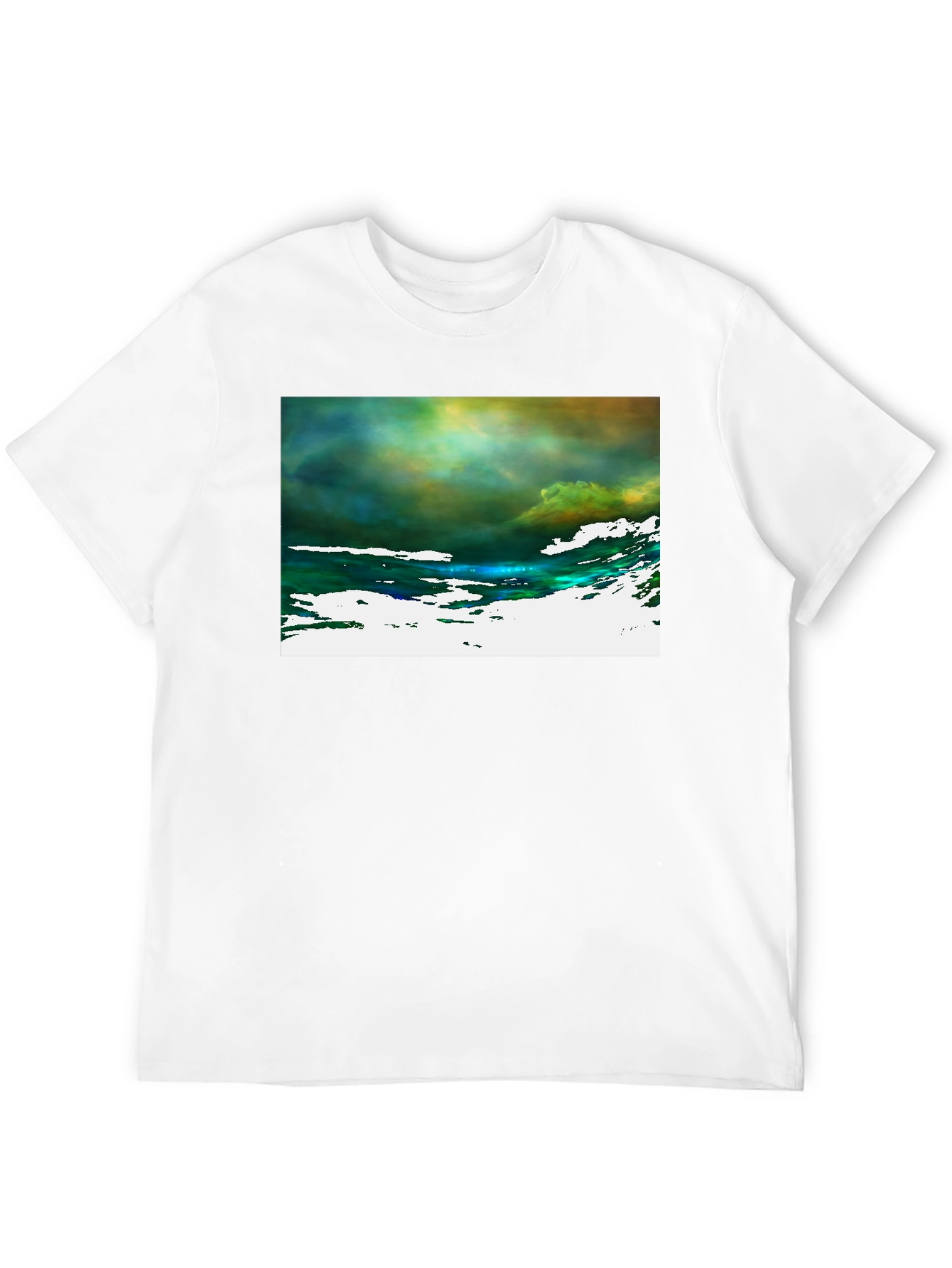 Abstract Art Graphic Tee - Black Cotton T-Shirt