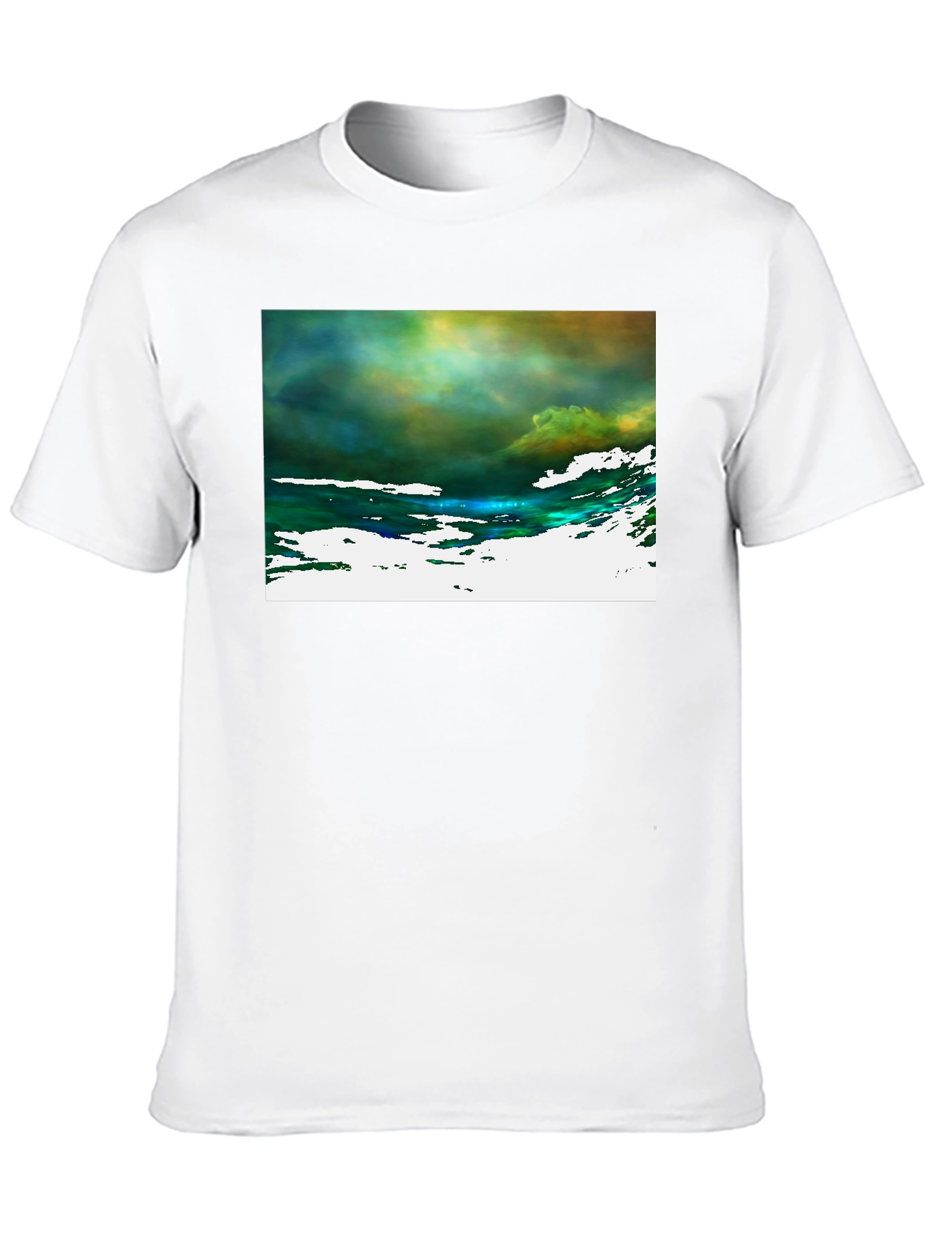 Abstract Art Graphic Tee - Black Cotton T-Shirt
