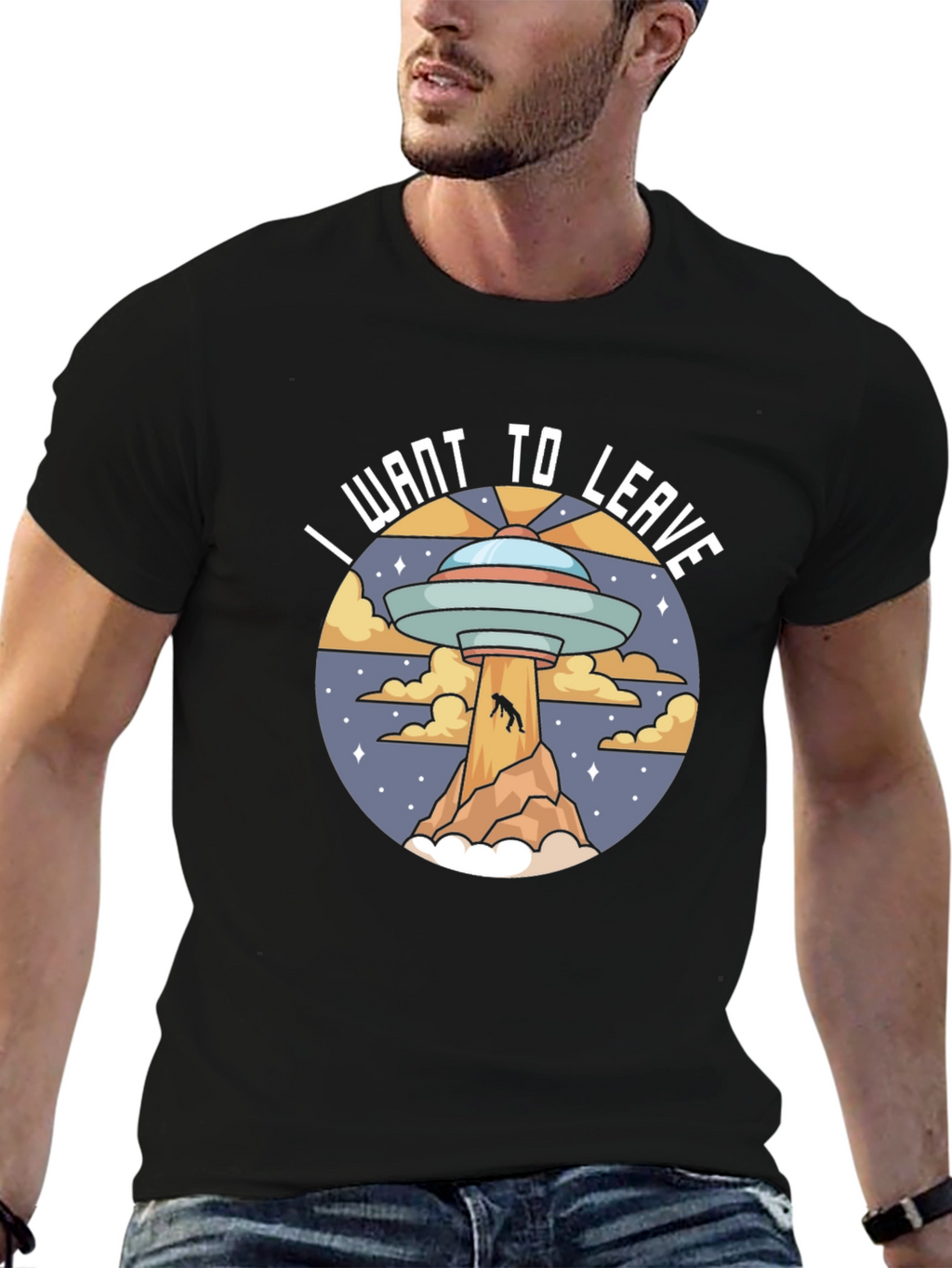 I Want to Leave UFO Graphic T-Shirt