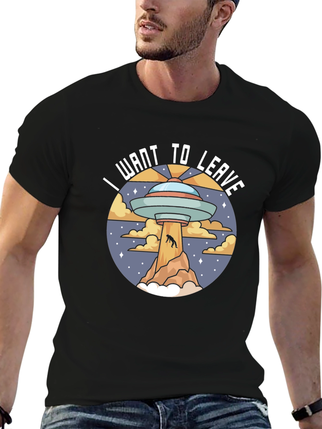 I Want to Leave UFO Graphic T-Shirt