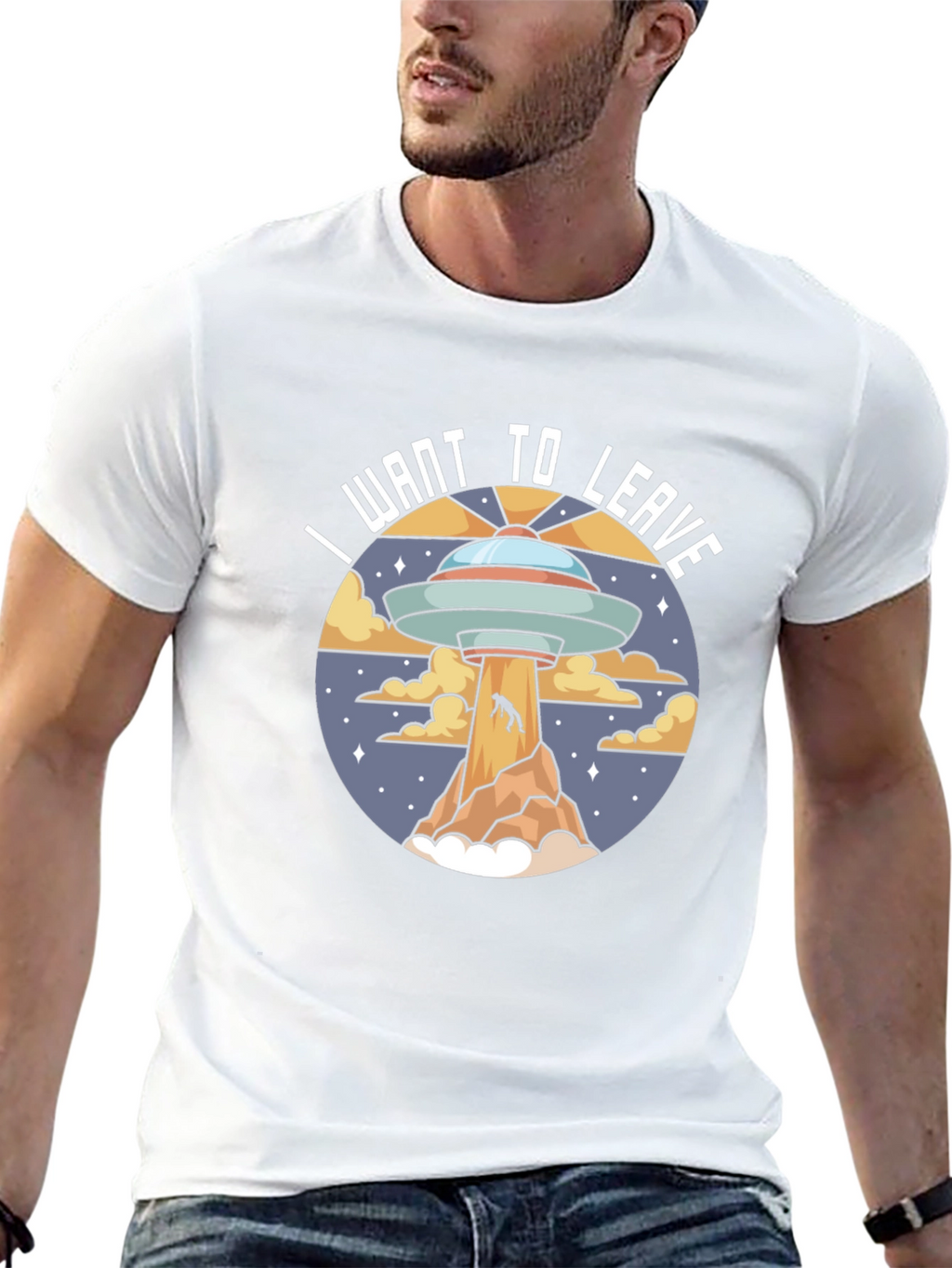 I Want to Leave UFO Graphic T-Shirt