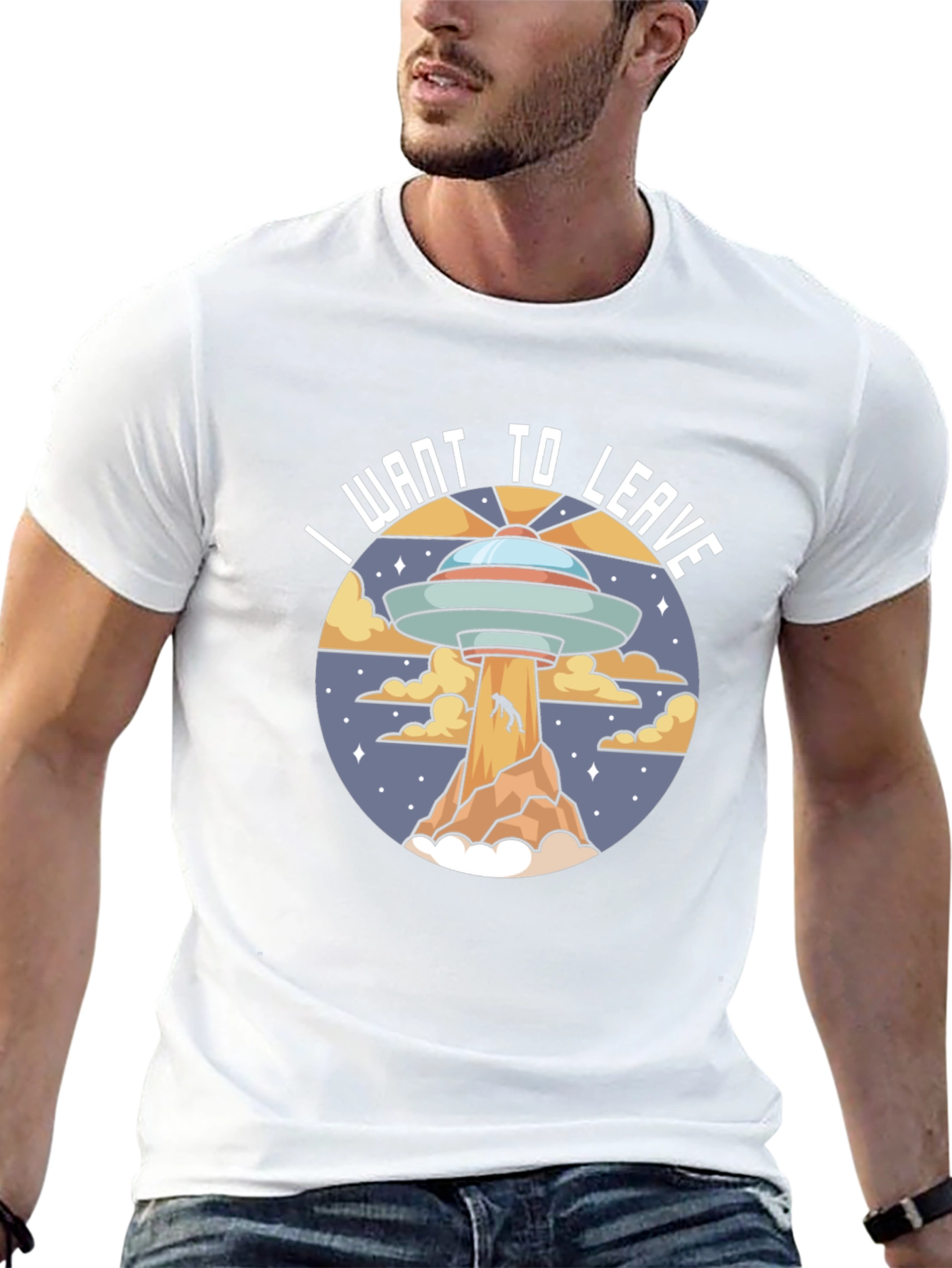 I Want to Leave UFO Graphic T-Shirt