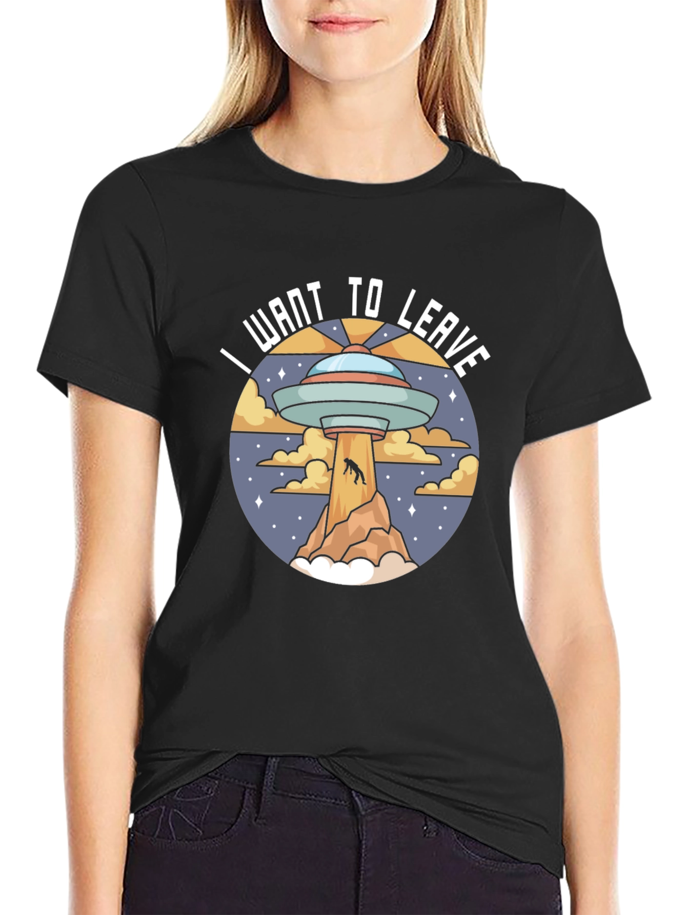 I Want to Leave UFO Graphic T-Shirt