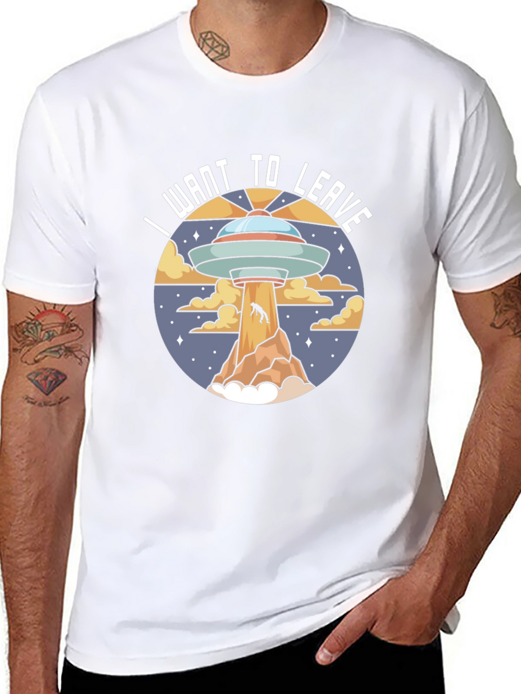 I Want to Leave UFO Graphic T-Shirt
