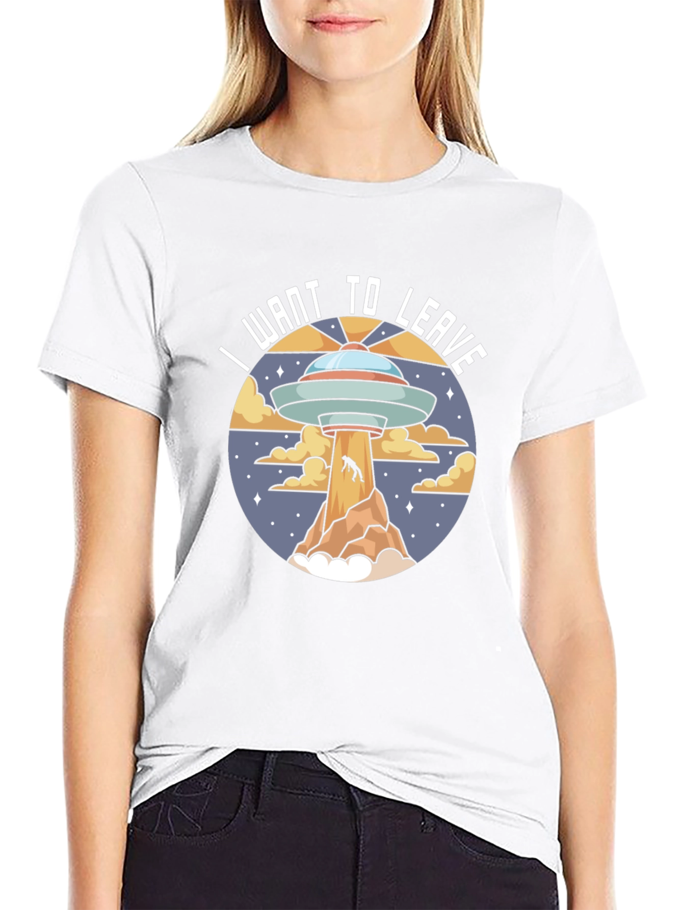 I Want to Leave UFO Graphic T-Shirt