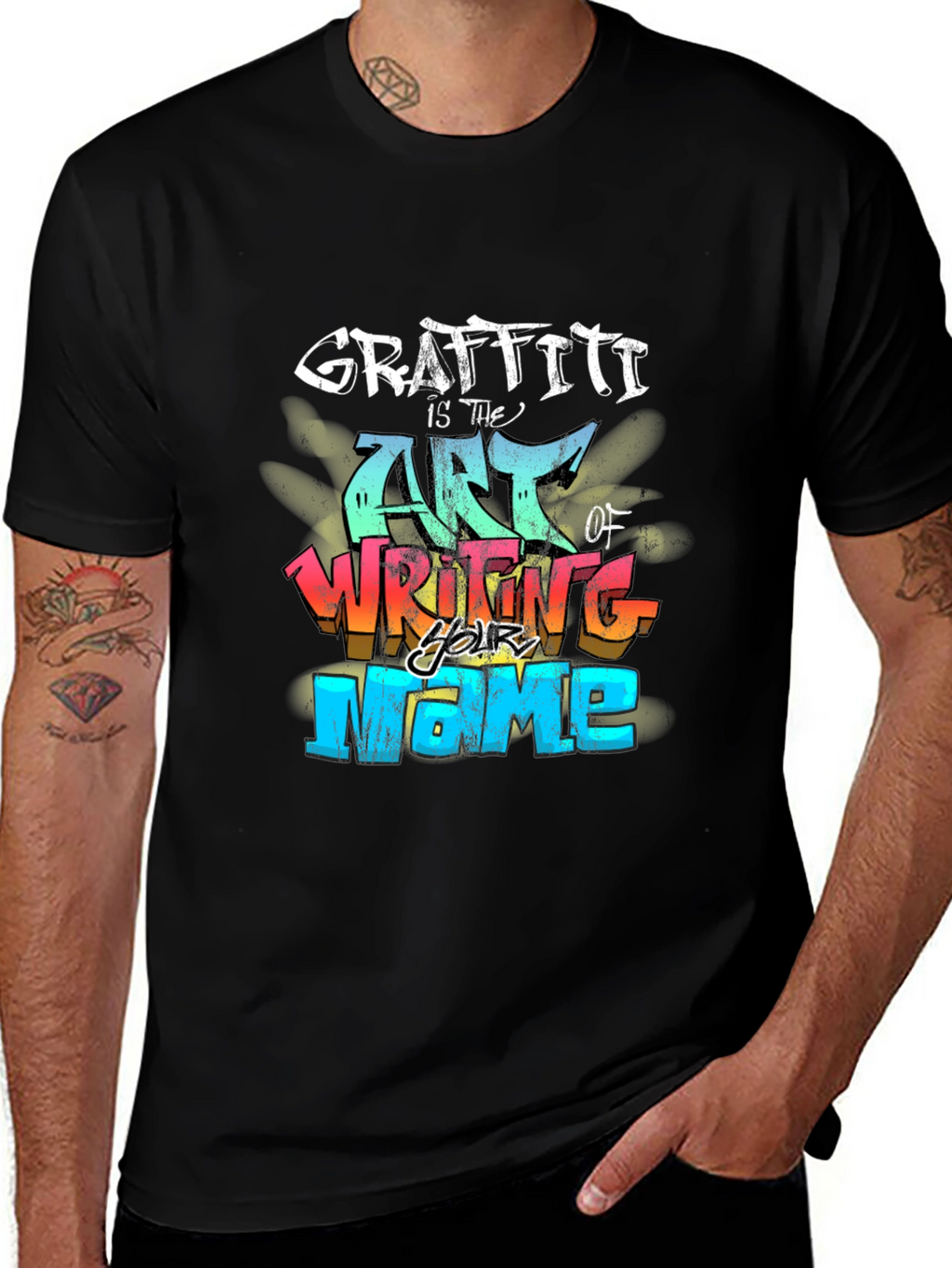 Graffiti Art Black T-Shirt