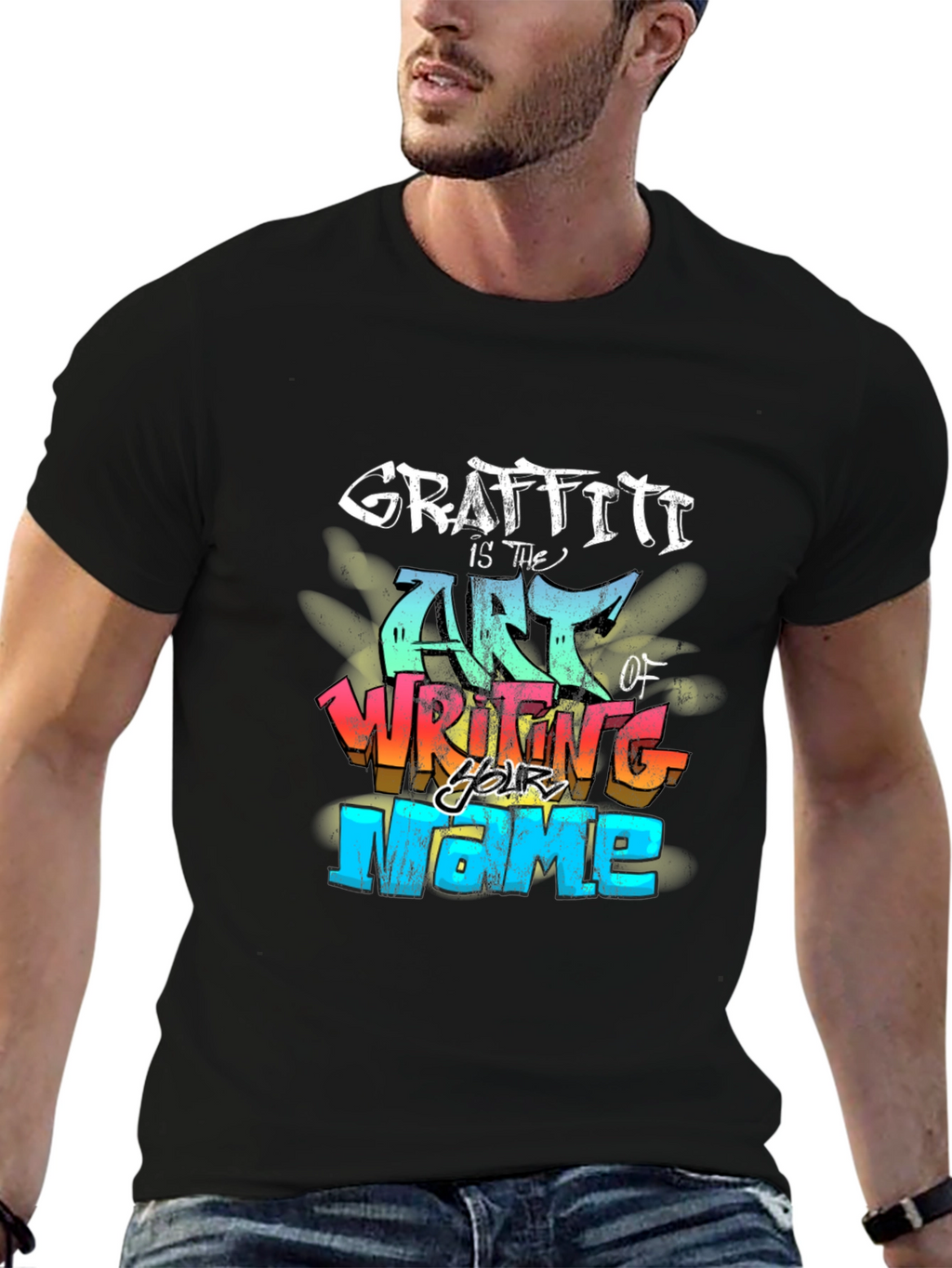Graffiti Art Black T-Shirt