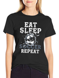 Eat Sleep Soccer Repeat Graphic T-Shirt