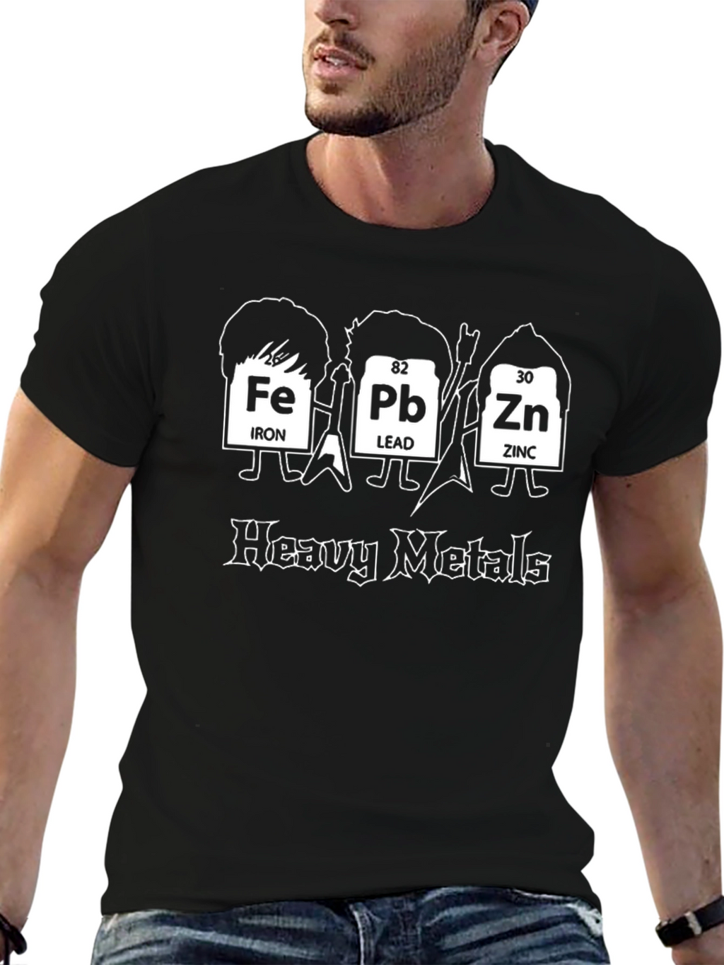 Heavy Metals Periodic Table Graphic Tee - Black